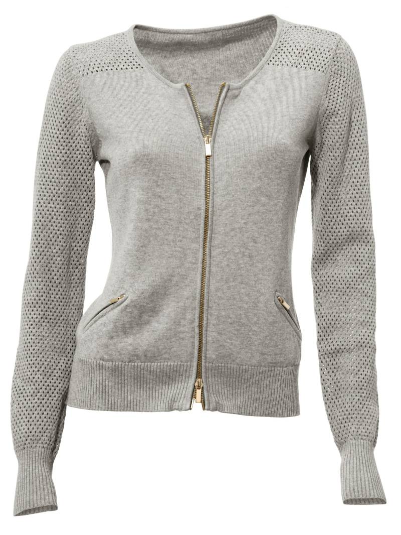 Cardigan in grau-melange von heine