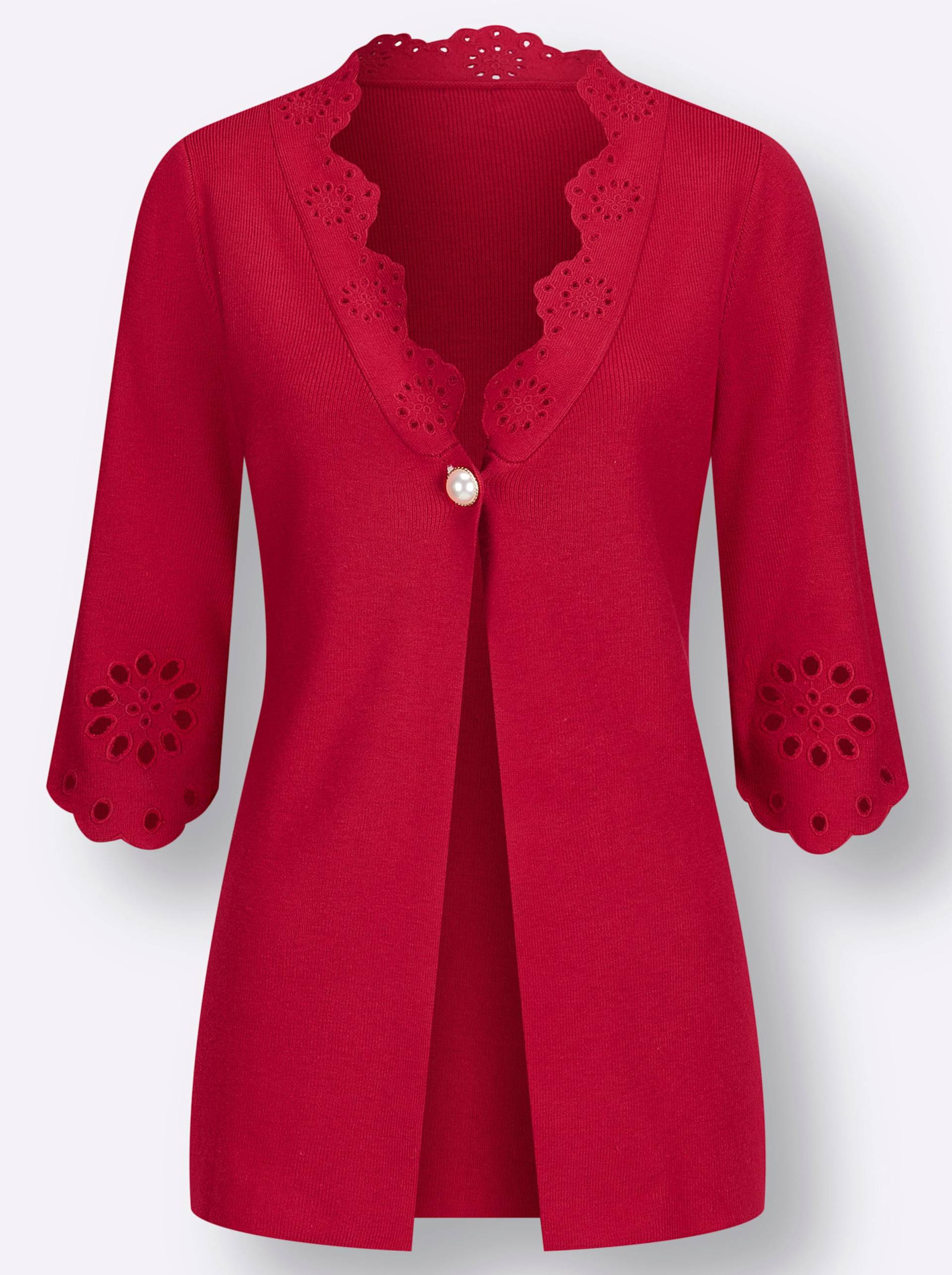 Cardigan in rot von heine