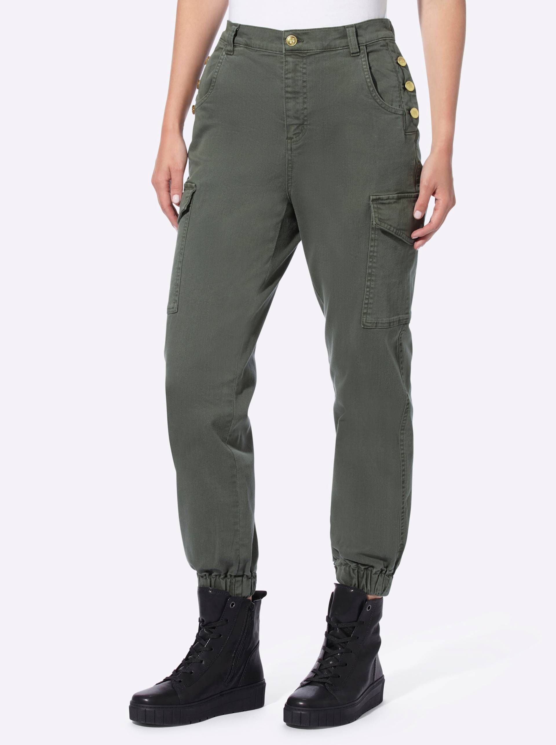 Cargohose in khaki von heine