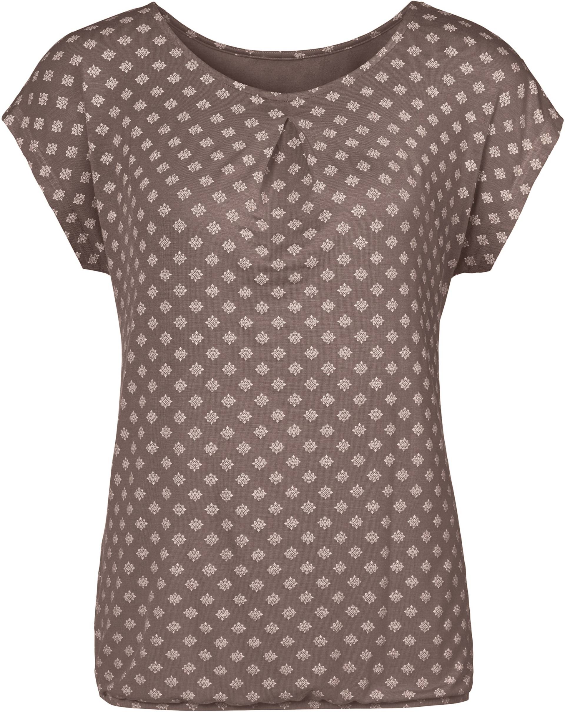 T-Shirt in taupe, schwarz von LASCANA