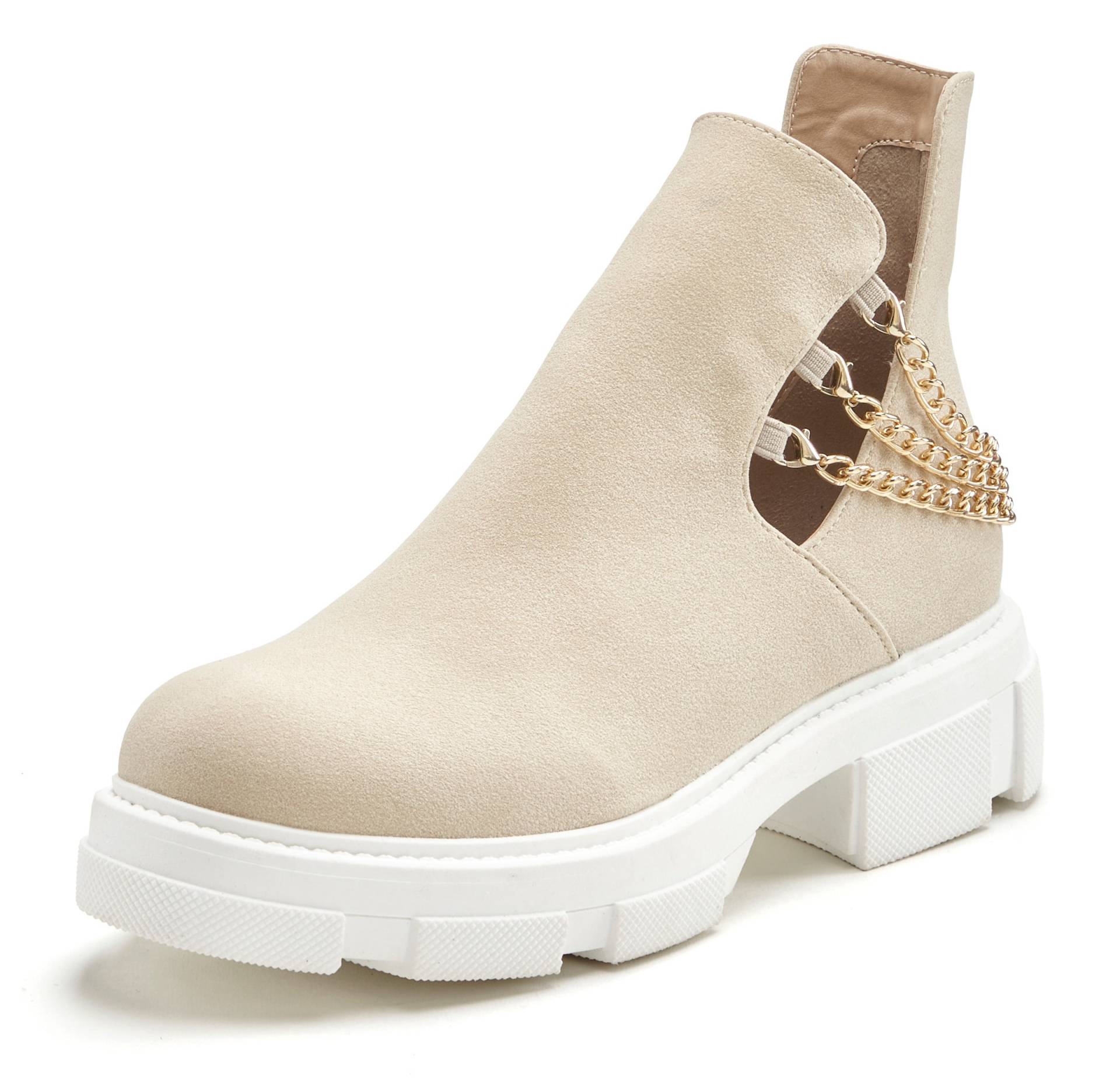 Chelseaboots in beige-weiss von LASCANA