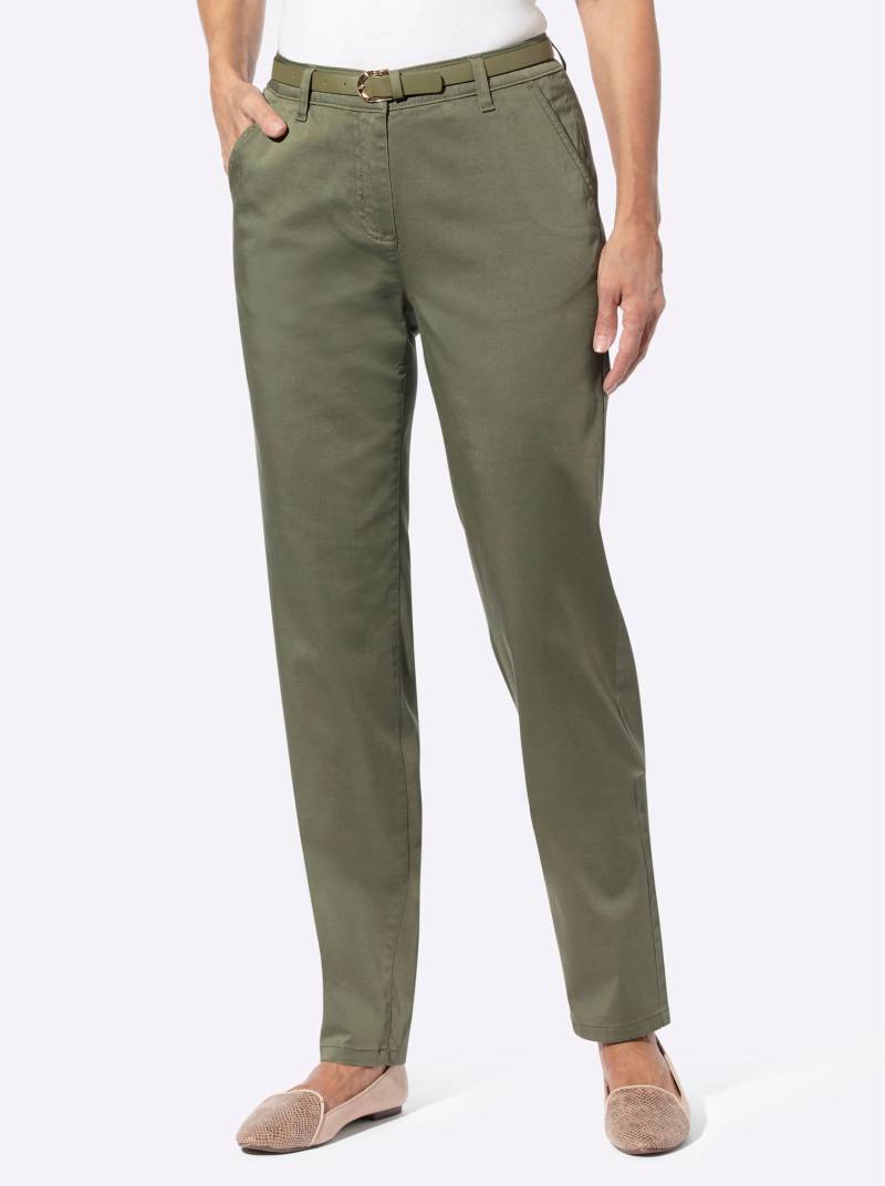 Chinohose in khaki von heine