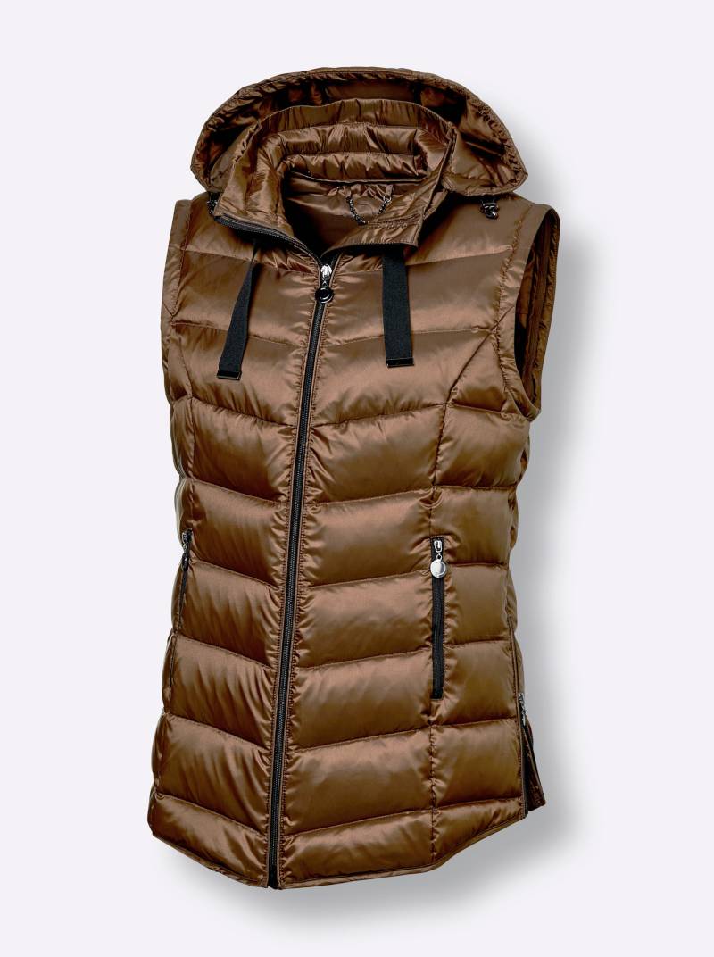 Daunen-Steppjacke in braun von CREATION L PREMIUM