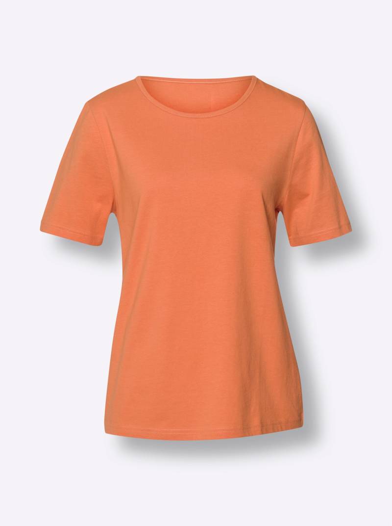 Doppelpack Shirts in papaya-sesam-bedruckt + papaya von heine