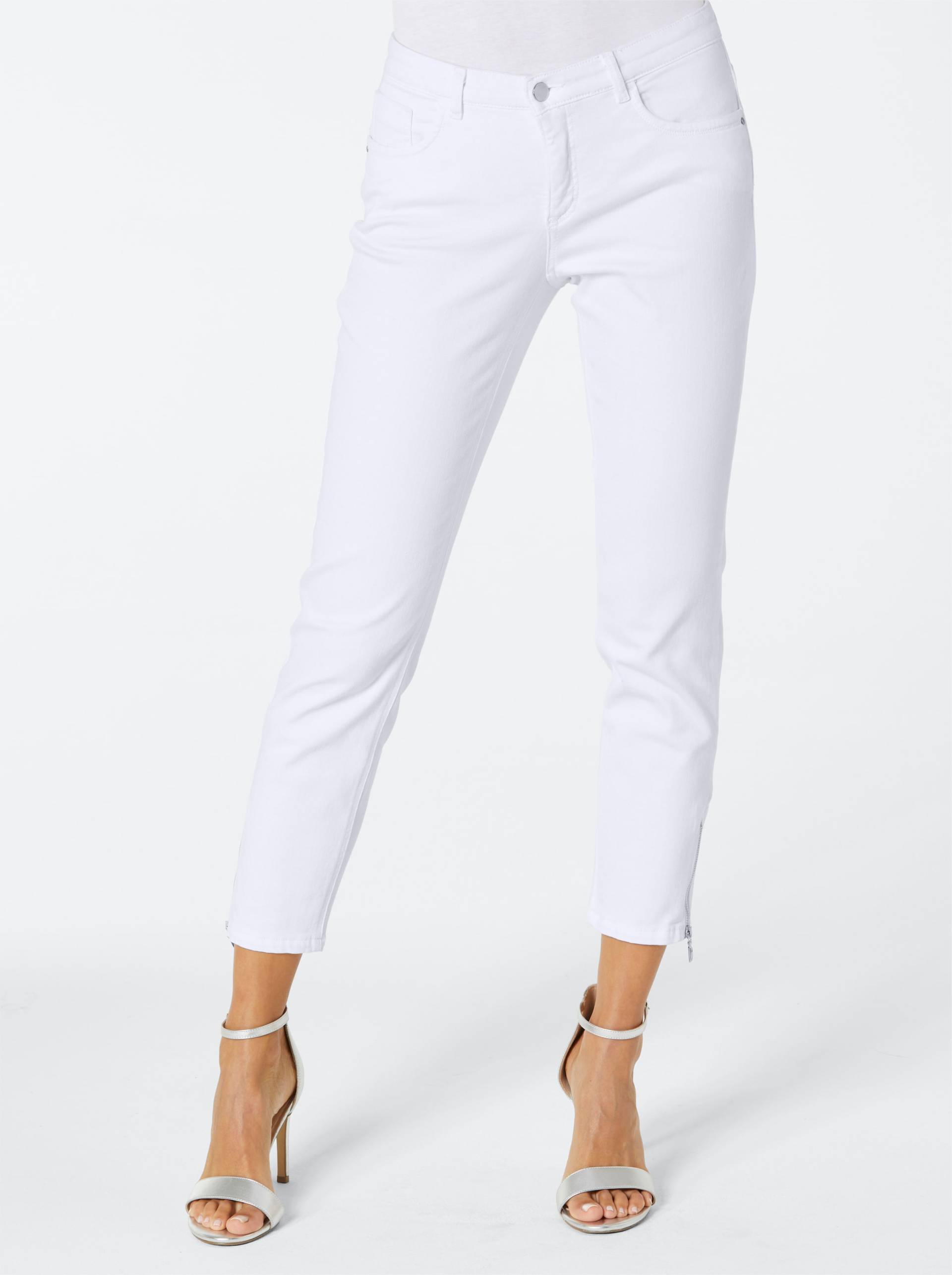 5-Pocket-Jeans in weiss von CREATION L PREMIUM