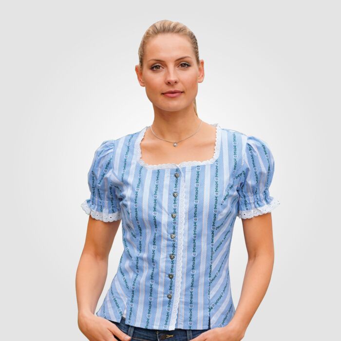 Edelweiss Bustier mit Knopfverschluss, hellblau von Kowi