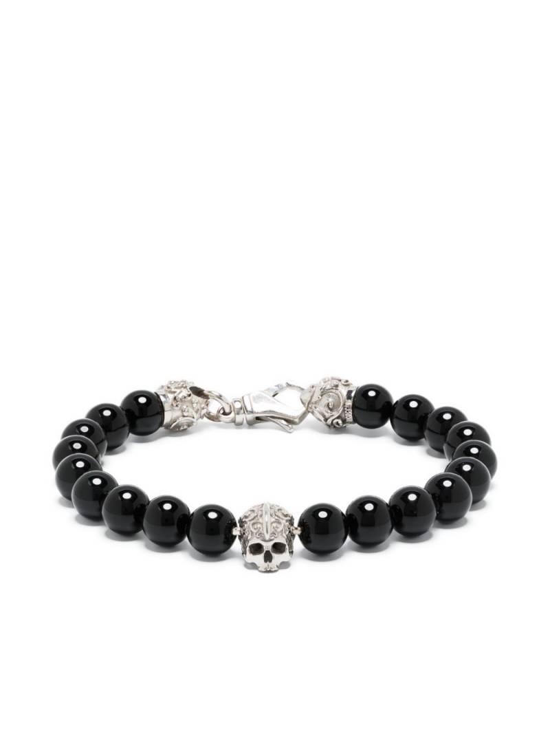 Emanuele Bicocchi skull-detail bead bracelet - Silver von Emanuele Bicocchi