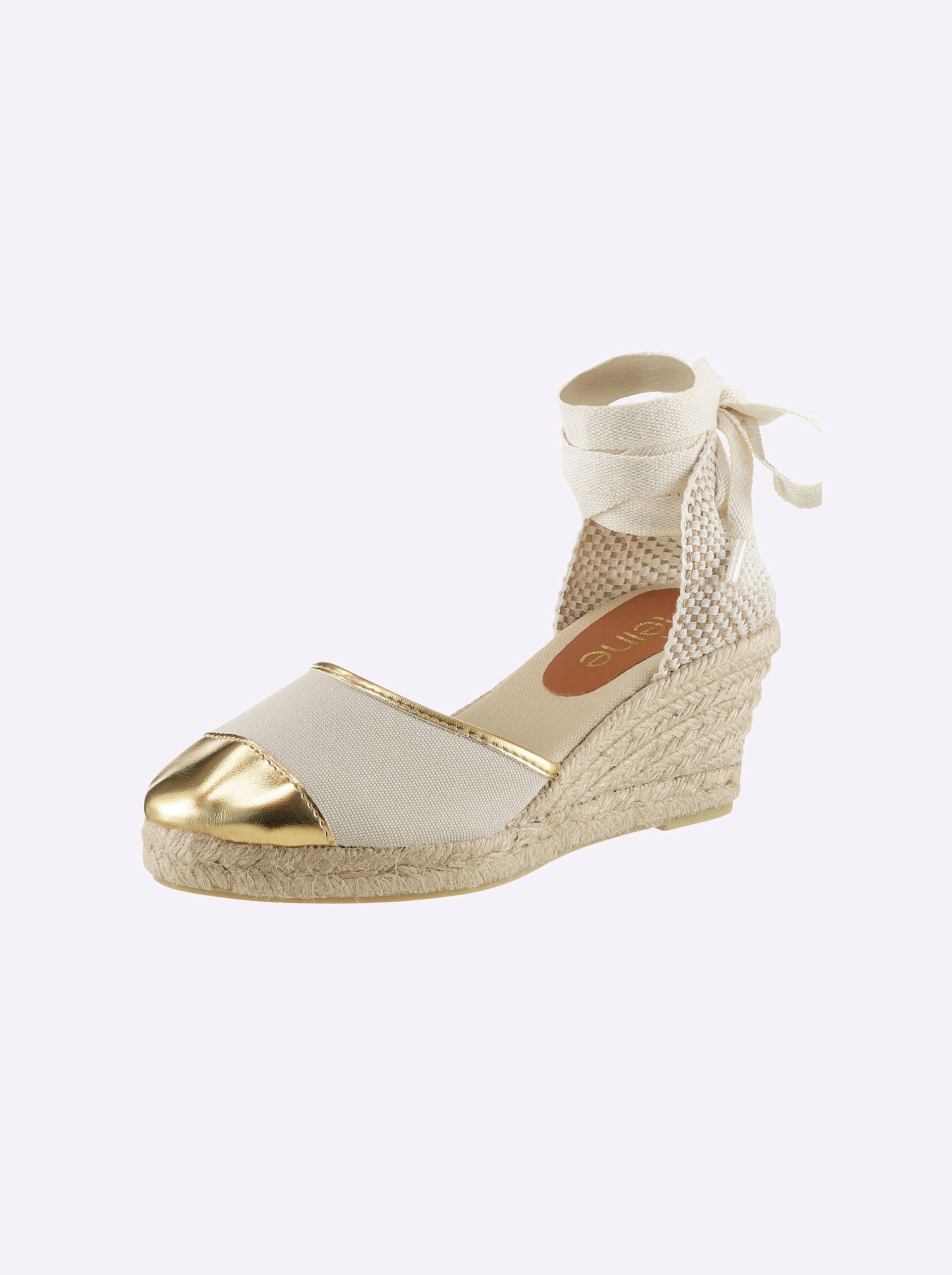 Keilsandalette in beige-platinfarben von heine