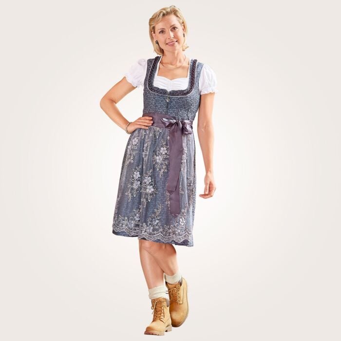 Fabelhaftes Dirndl 60 cm, grau