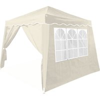 Faltpavillon Capri Beige 3x3m inkl 2 Seitenwänden von Casaria®