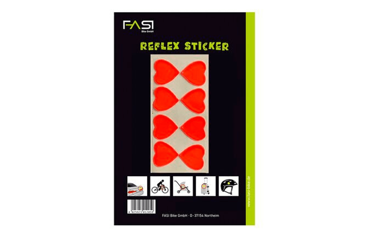 Fasi Reflex-Sticker Herzen Reflektor