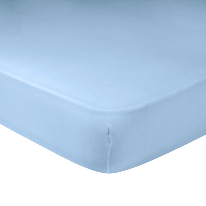 Fixleintuch für extra hohe Matratzen und Wasserbetten, hellblau, 120x200–220 cm von Living Home