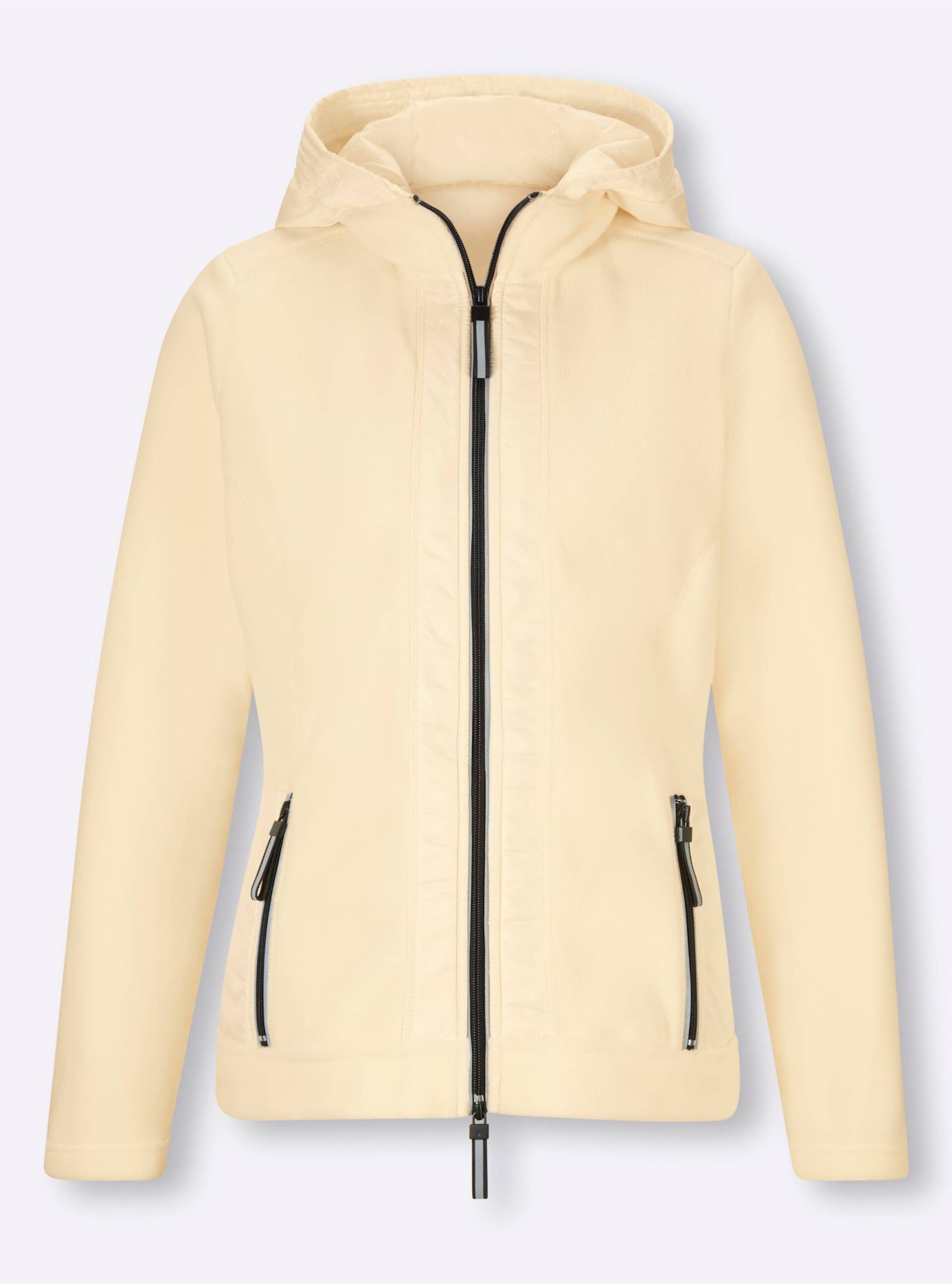 Fleece-Jacke in champagner von heine