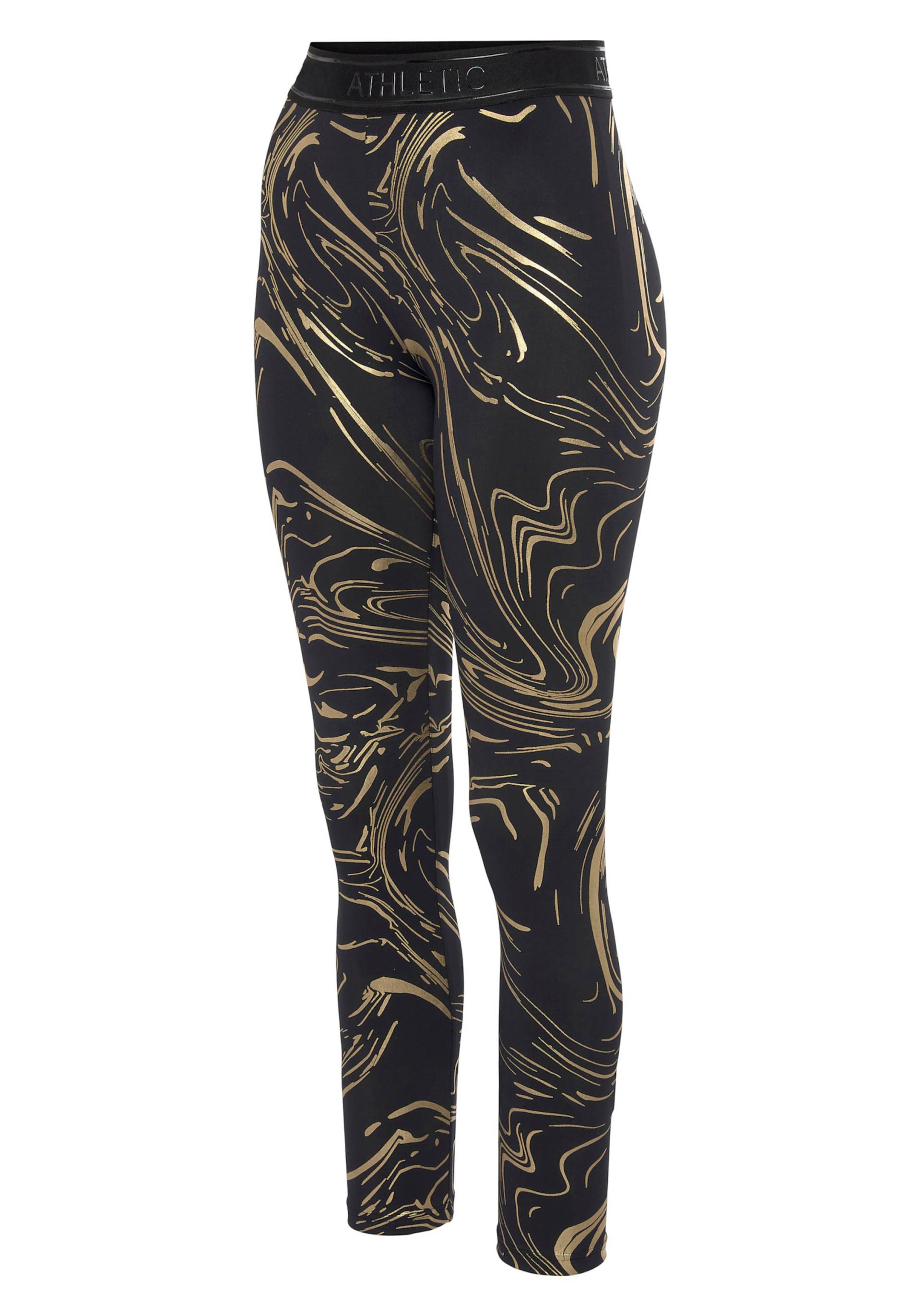 Funktionsleggings in schwarz, gold von LASCANA ACTIVE