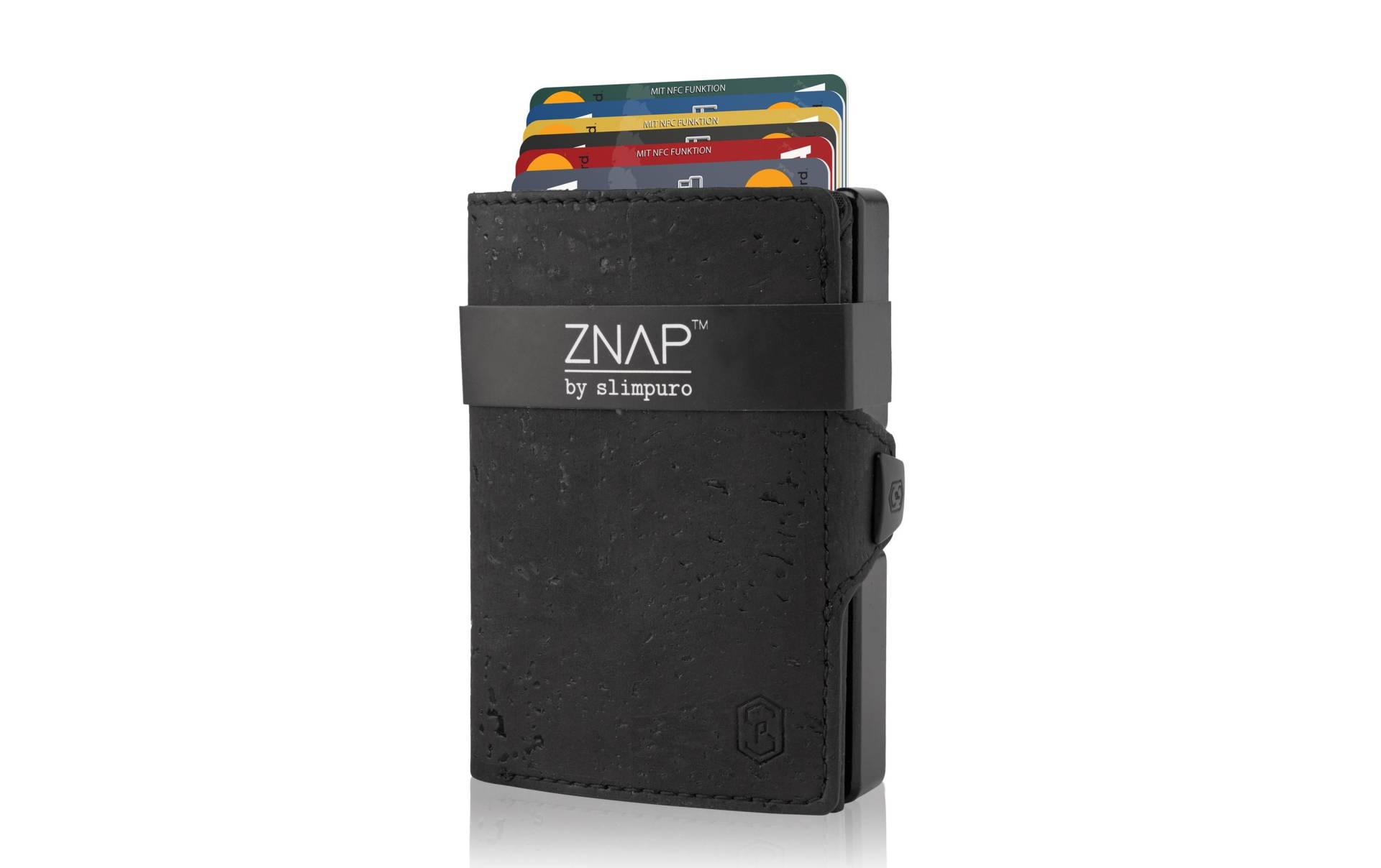 Geldbörse »ZNAP Slim Wallet Kork Black, 12er«