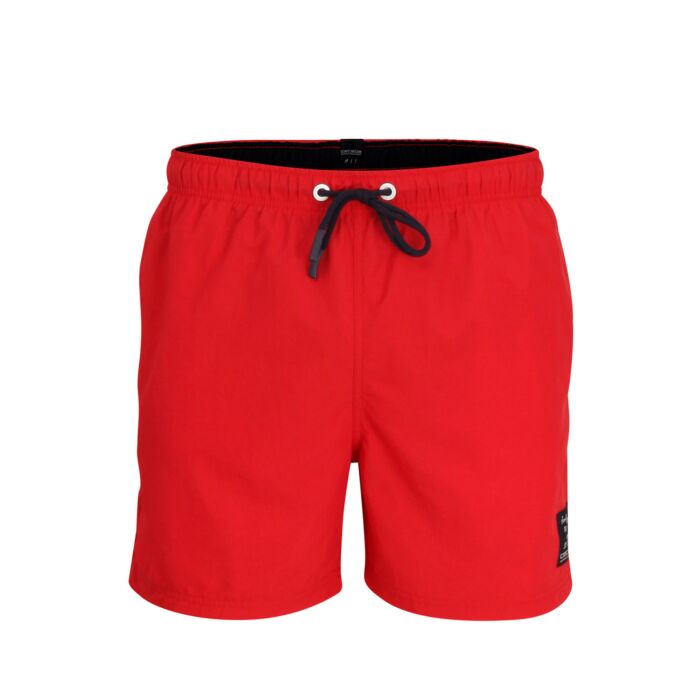 Herren Badeshorts lang, rot, XL