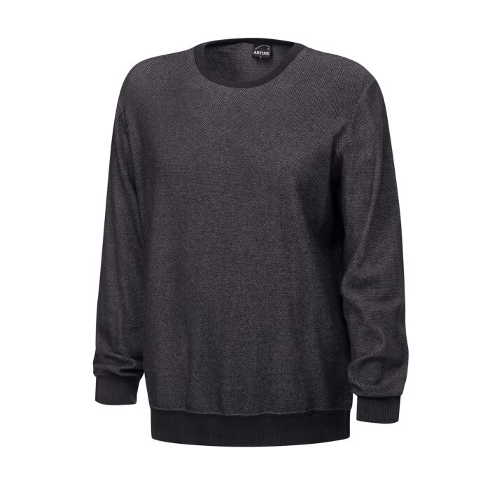 Herren Pullover in Waffelstruktur, anthrazit, M von Artime