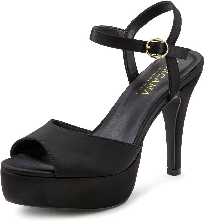 High-Heel-Sandalette in schwarz-satin von LASCANA Belle Affaire