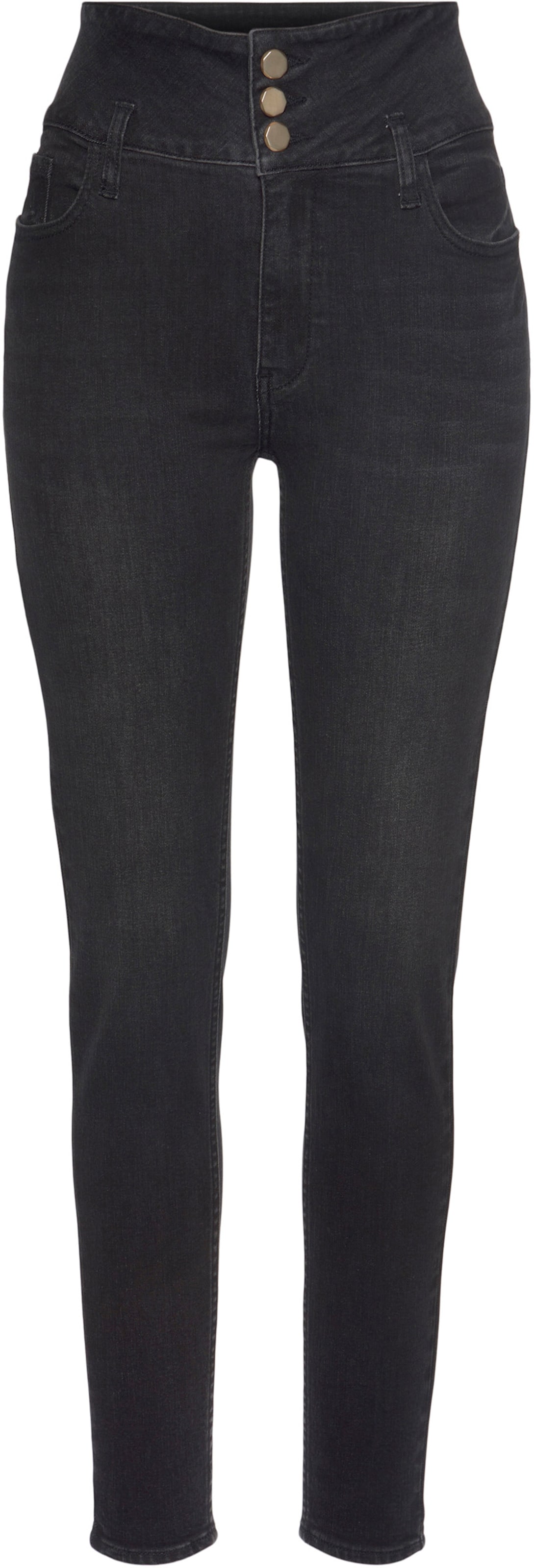 High-waist-Jeans in black-washed von LASCANA