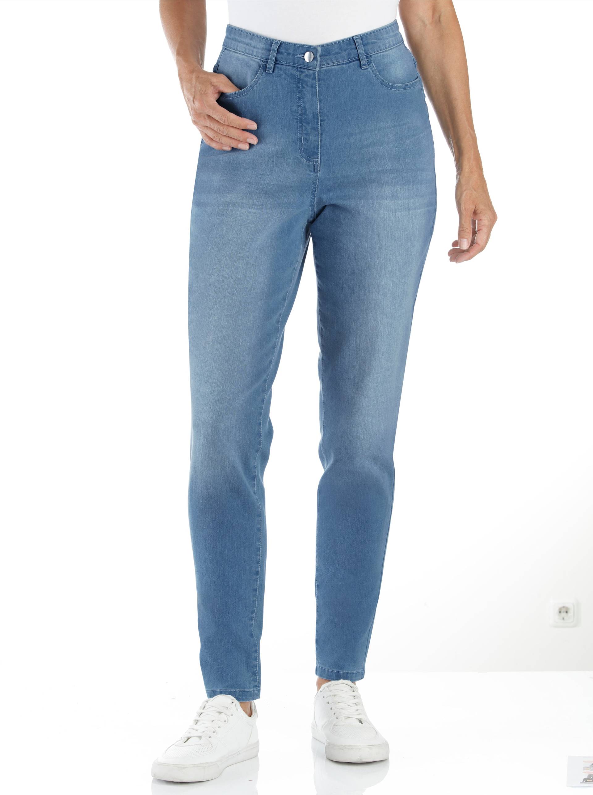 High-waist-Jeans in blue-bleached von heine