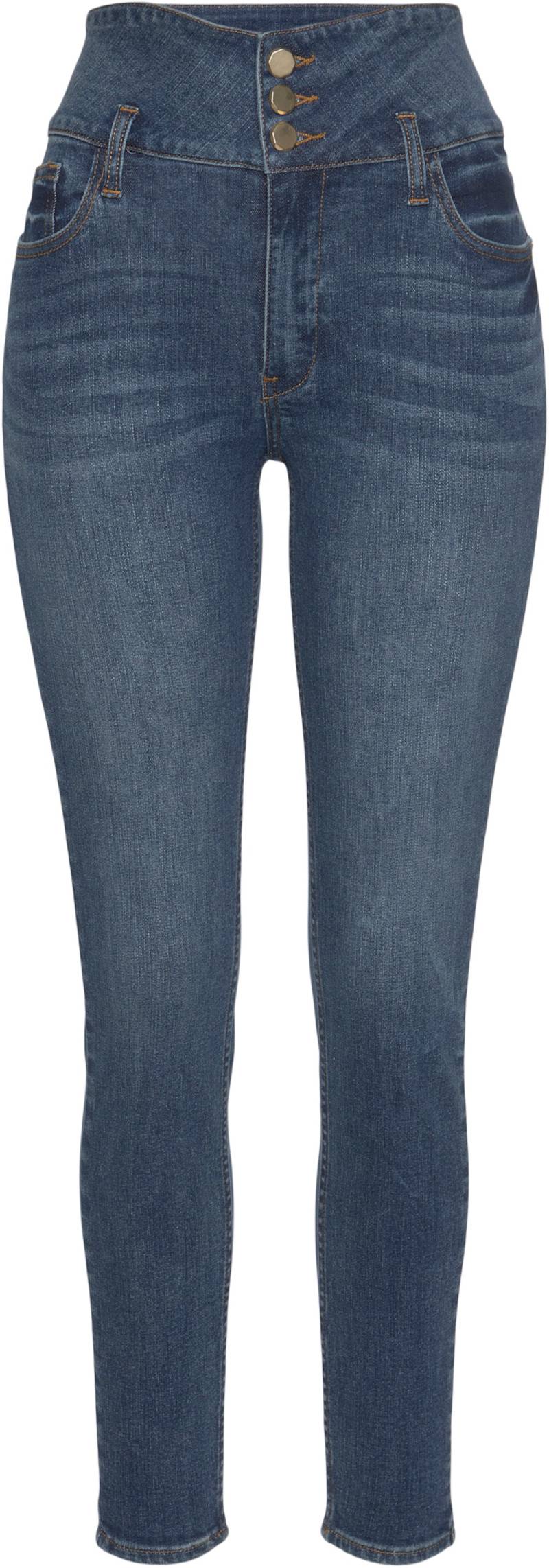 High-waist-Jeans in blue-washed von LASCANA