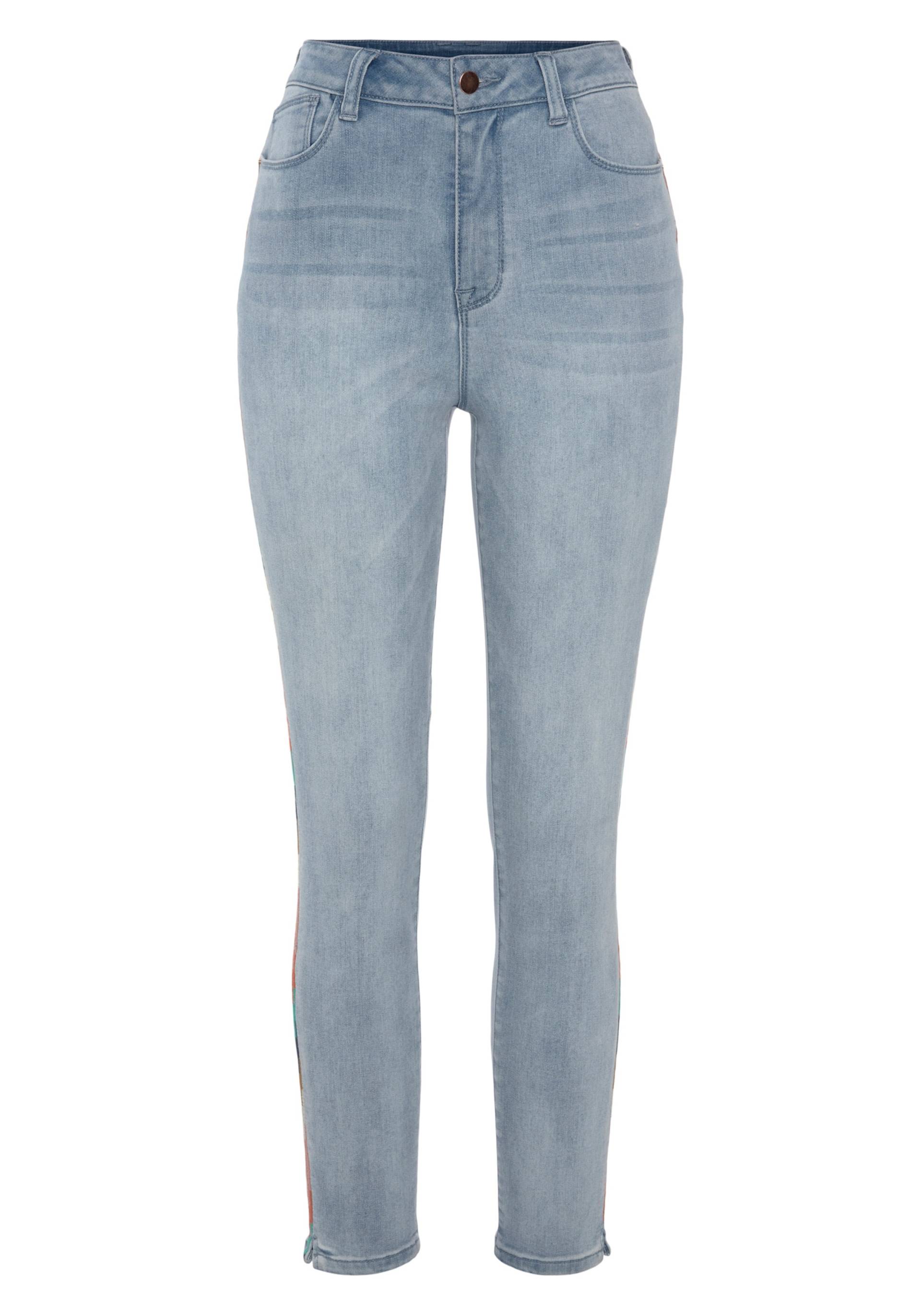 High-waist-Jeans in light blue washed von LASCANA