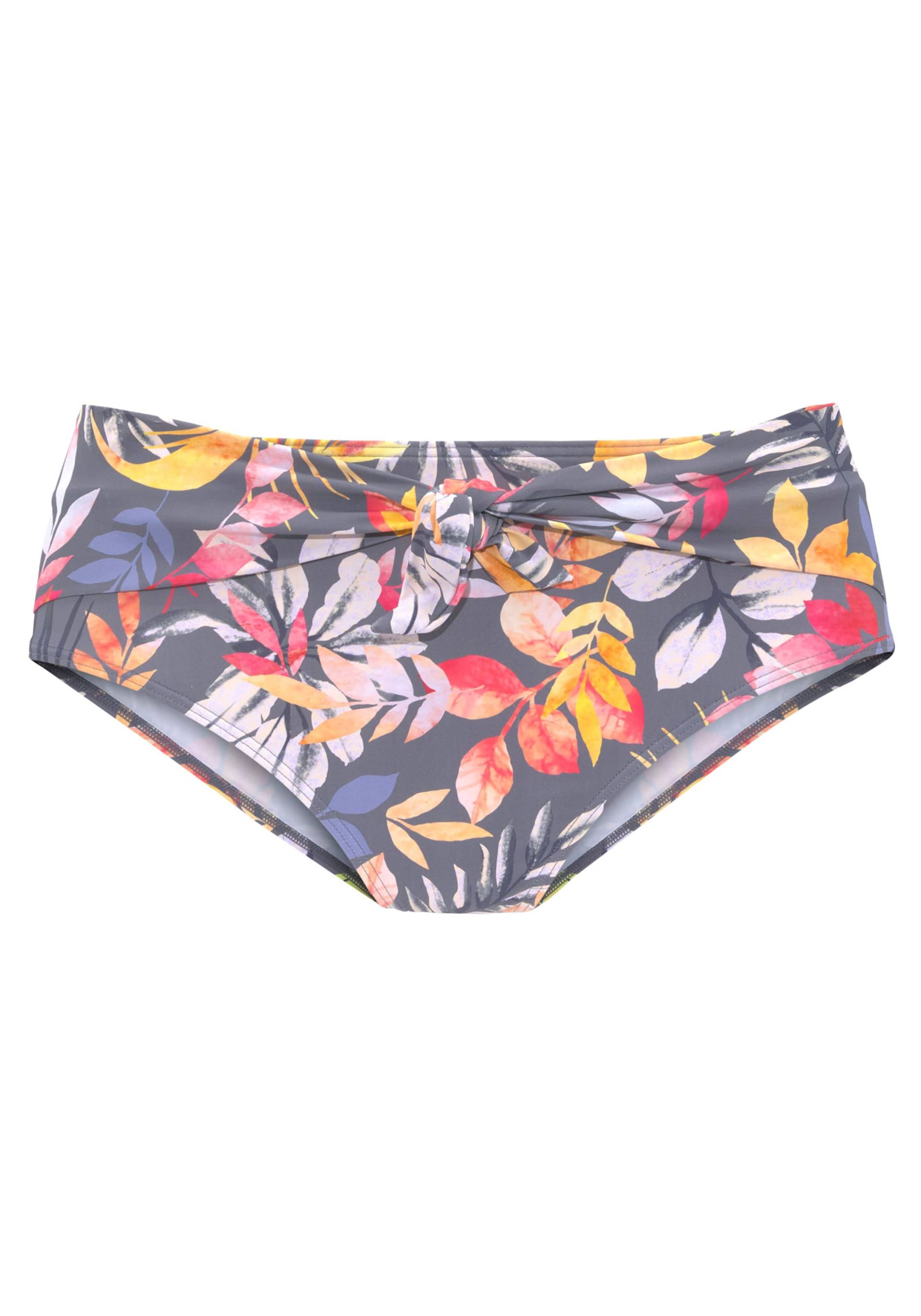 Highwaist-Bikini-Hose in grau-bedruckt von Vivance