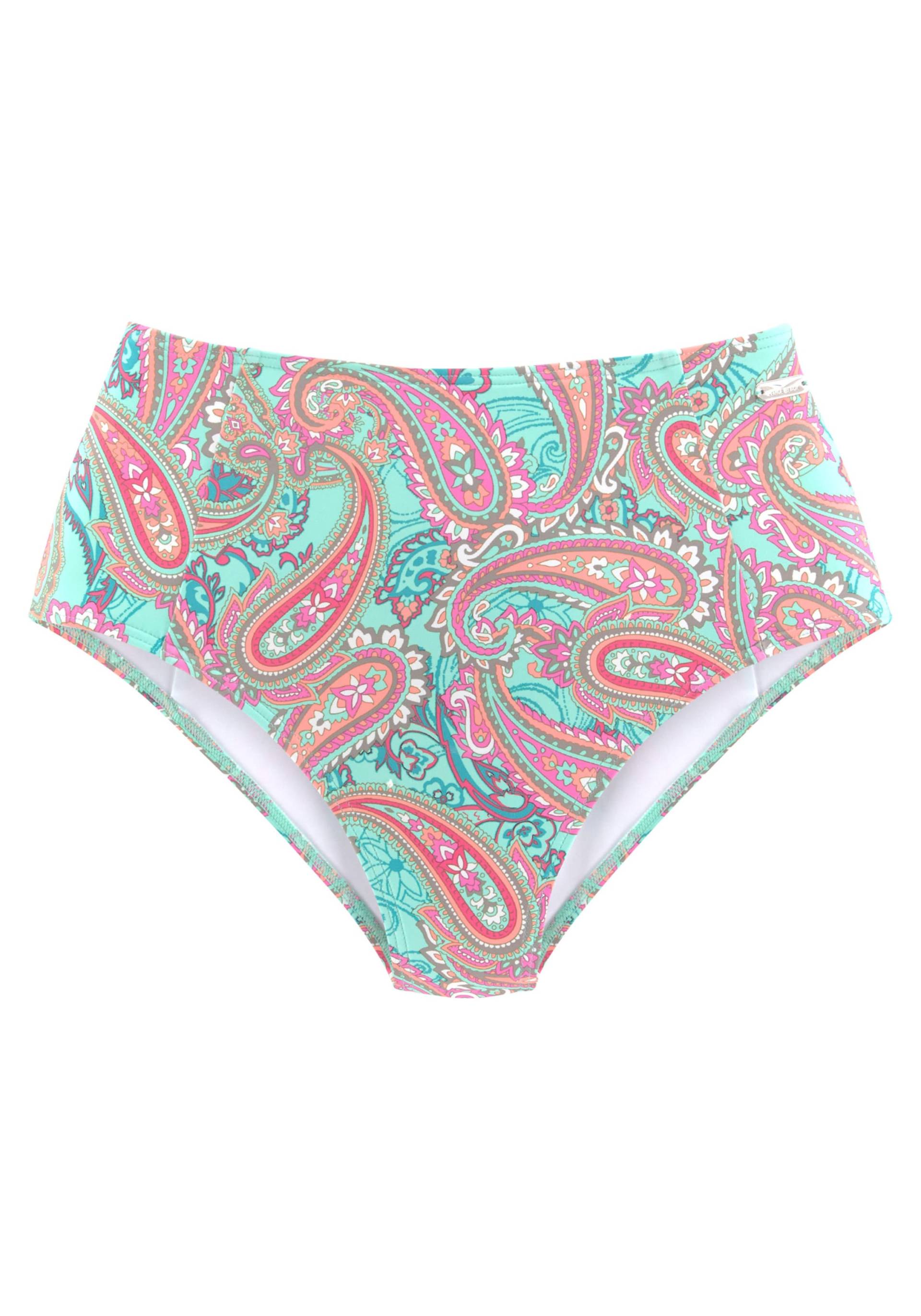 Highwaist-Bikini-Hose in mint-bedruckt von Venice Beach