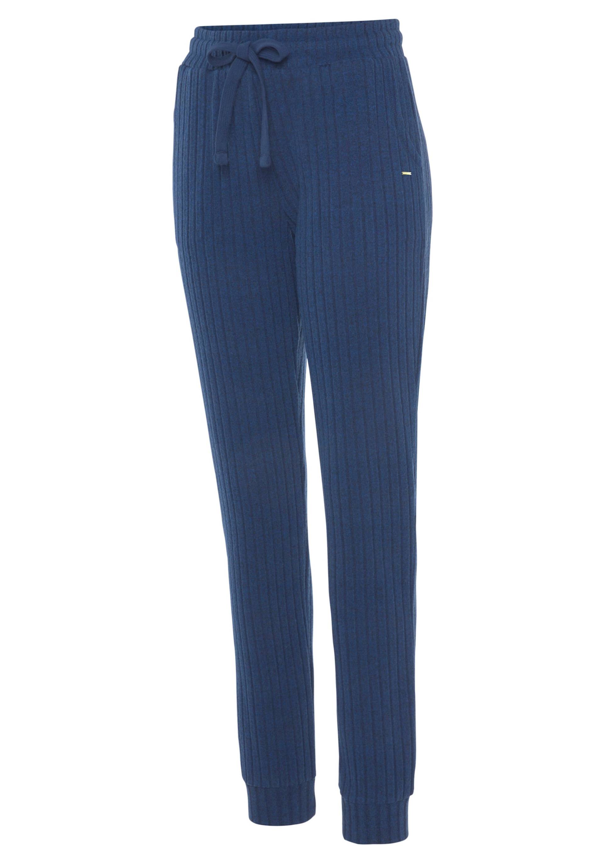 Homewearhose in blau-meliert von LASCANA