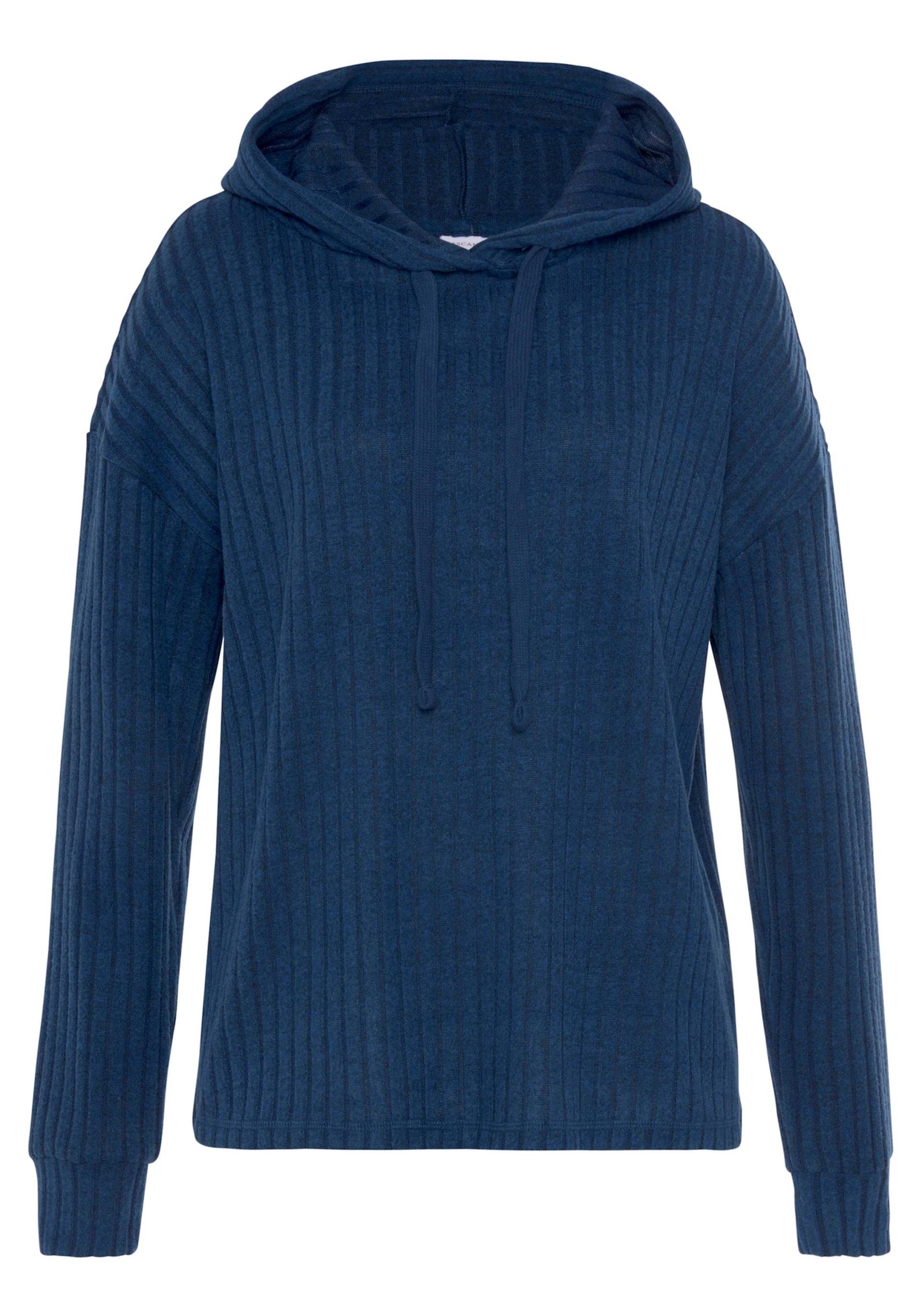 Hoodie in blau-meliert von LASCANA