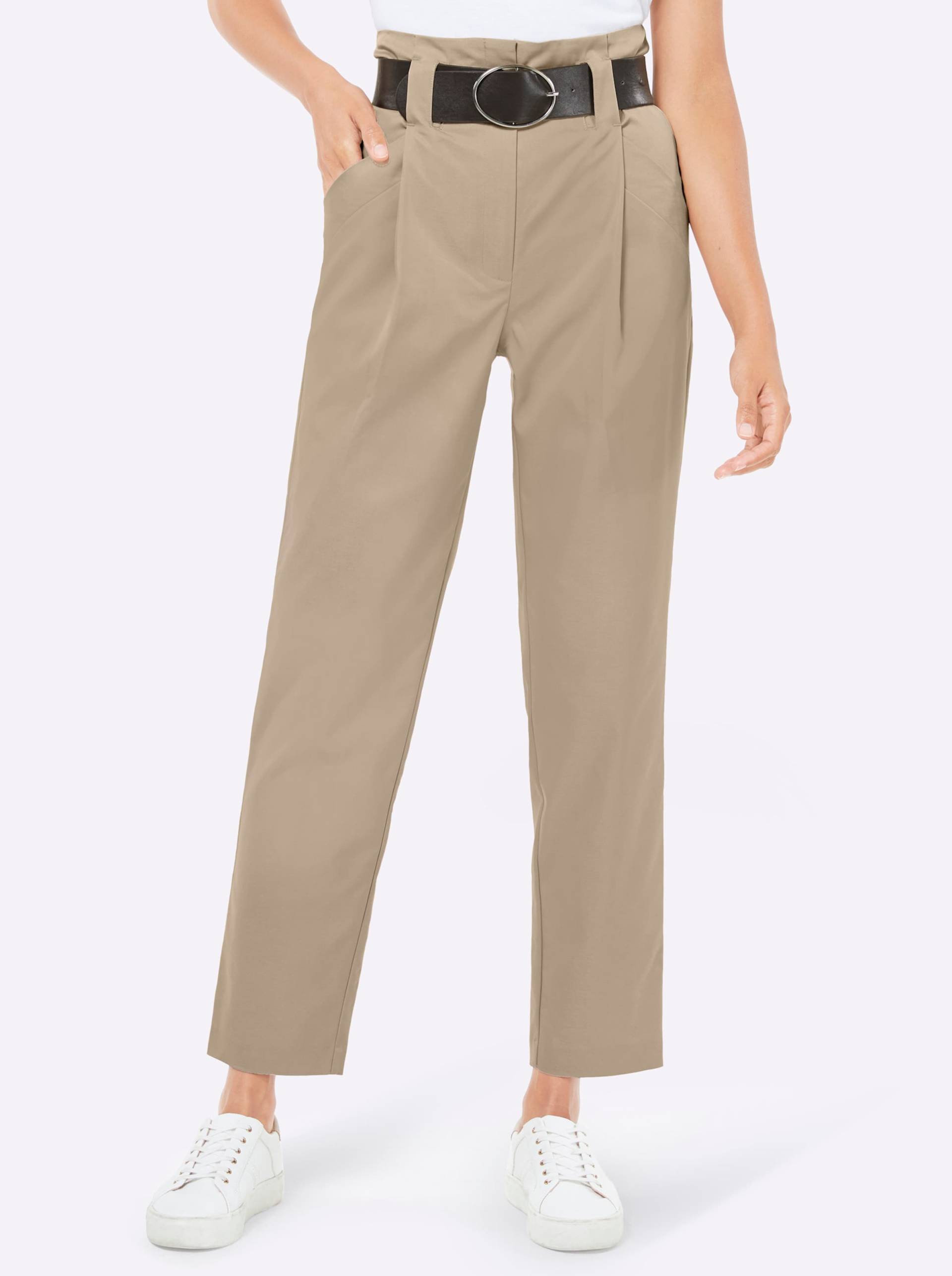 Bundfaltenhose in beige von heine