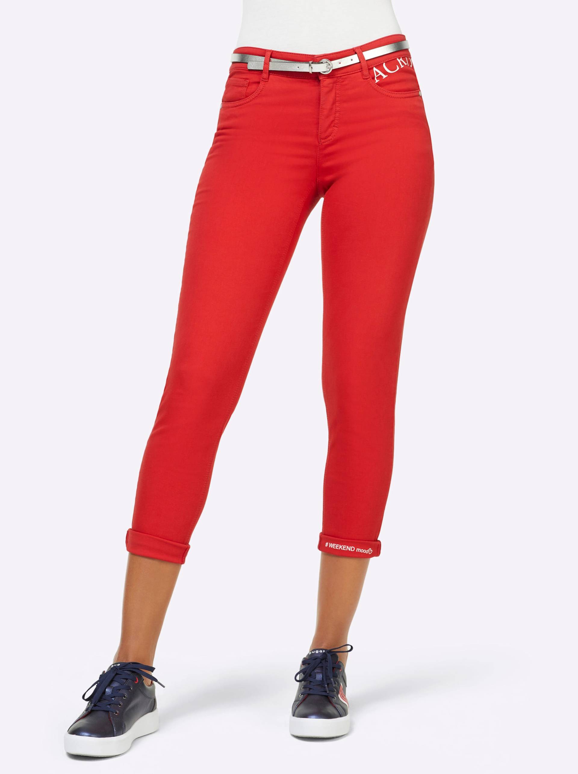5-Pocket-Jeans in rot von Ascari