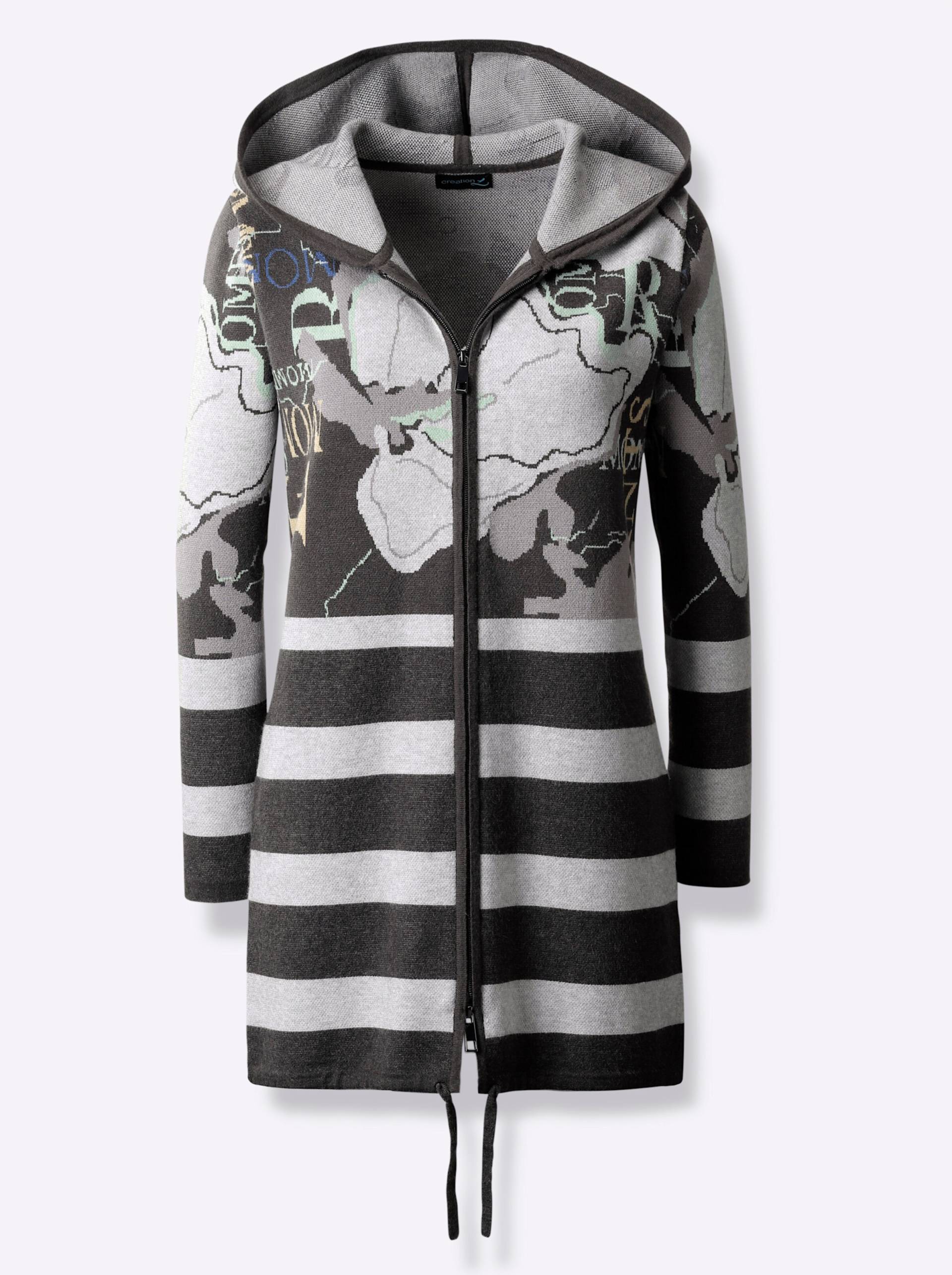 Jacquard-Strickjacke Jacquard-Strickjacke