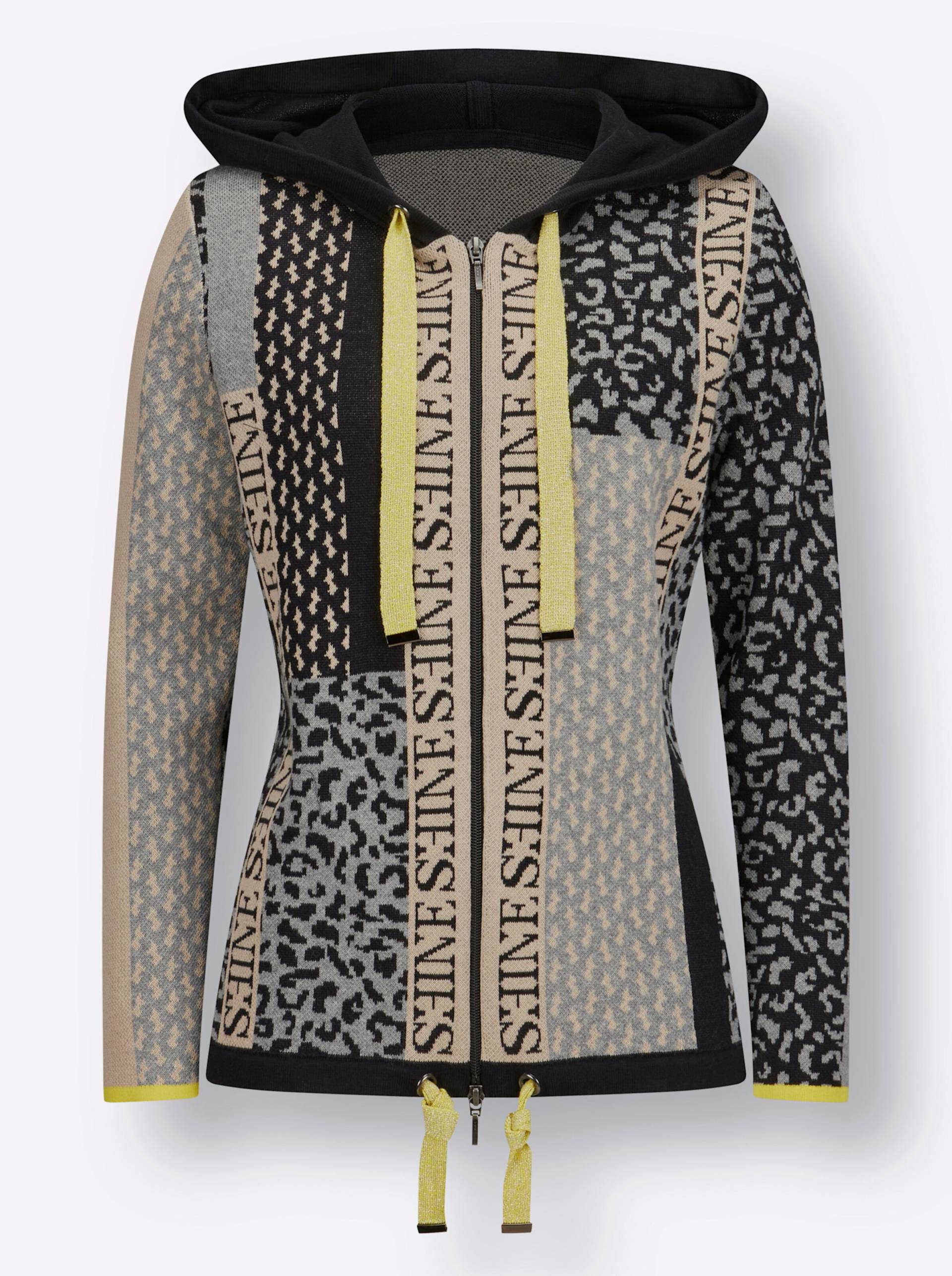 Jacquard-Strickjacke