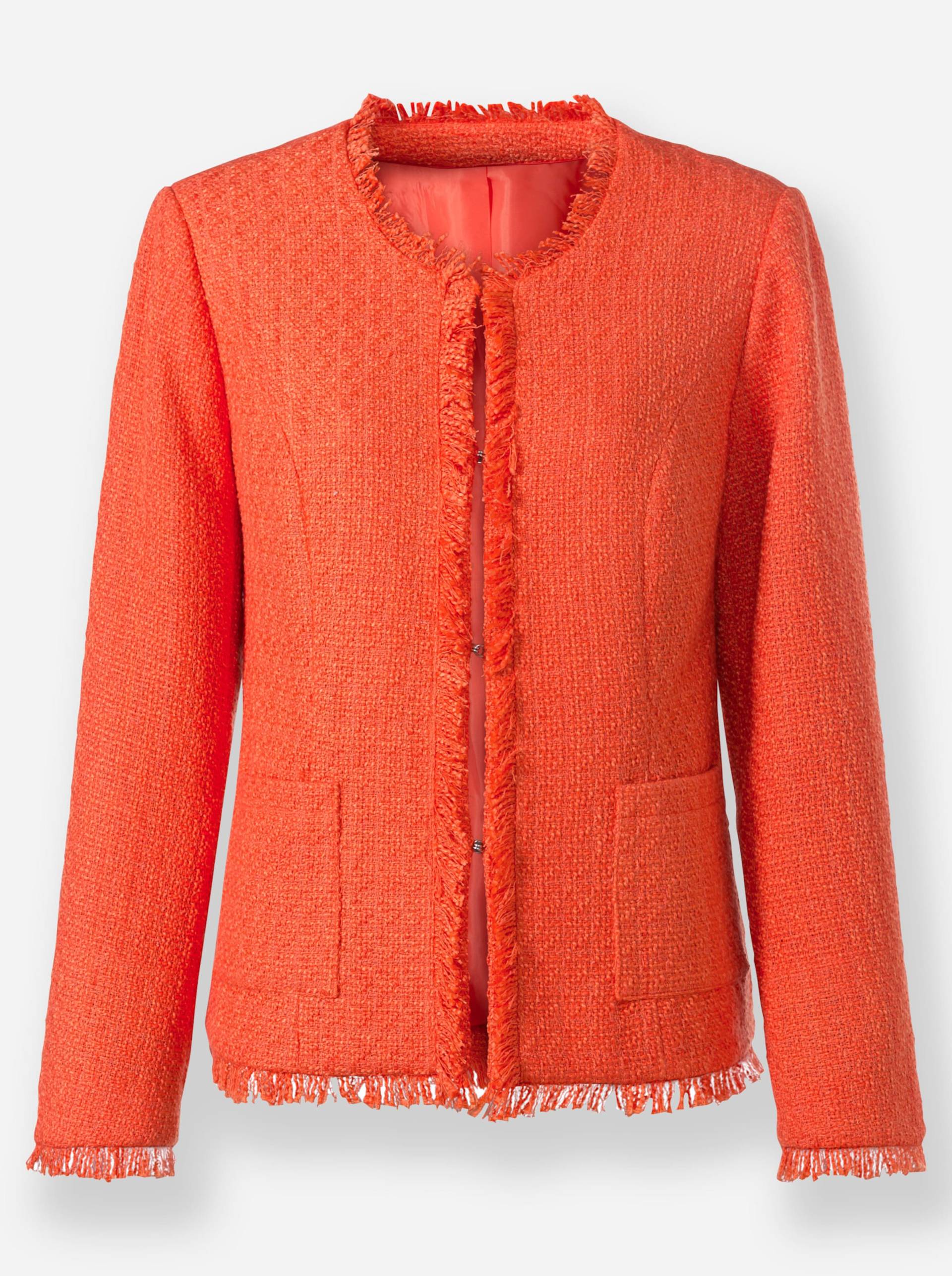 Bouclé-Blazer in orange von heine