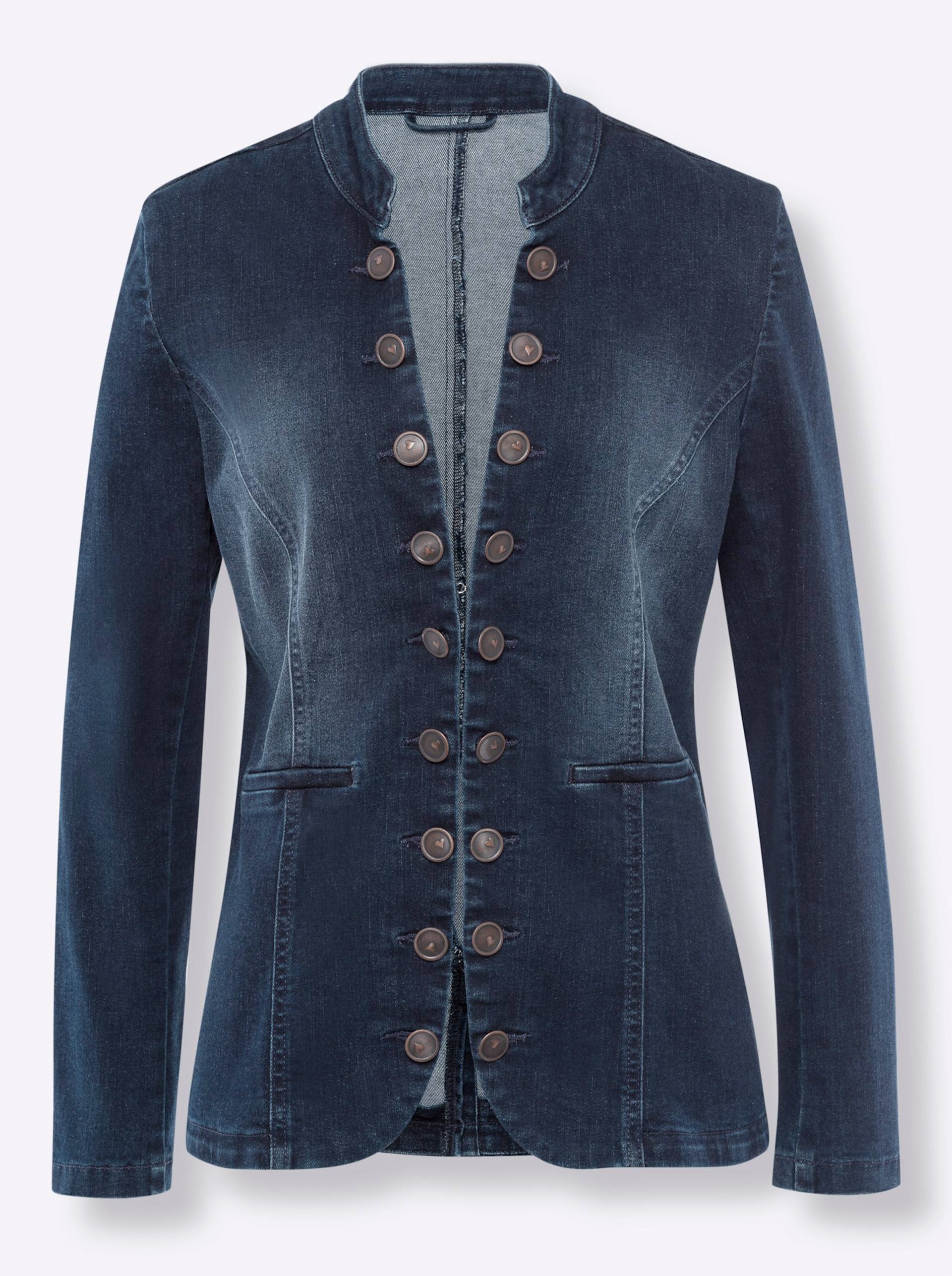 Jeansblazer in darkblue-stone-washed von heine