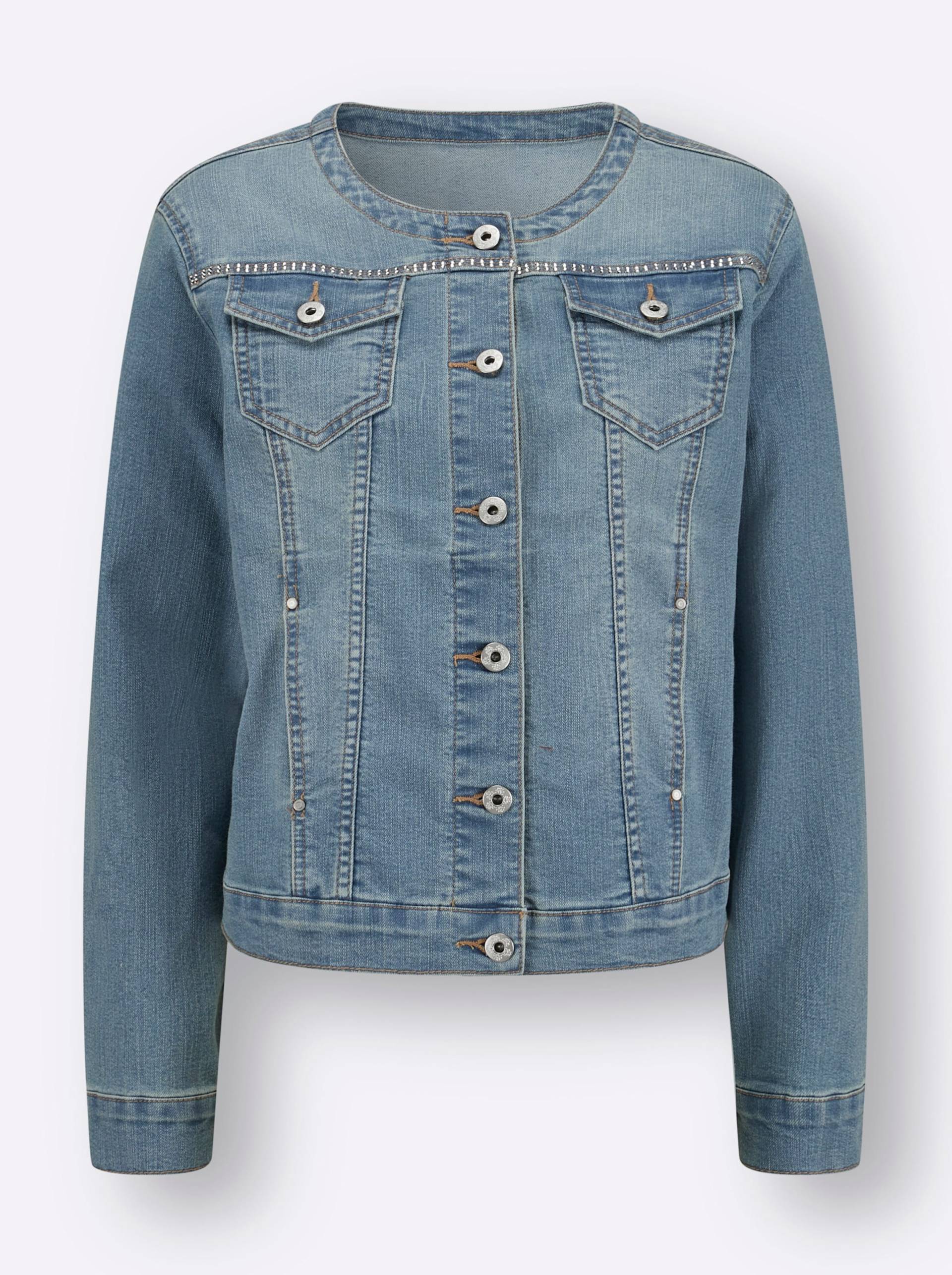 Jeans-Jacke in blue-bleached von heine