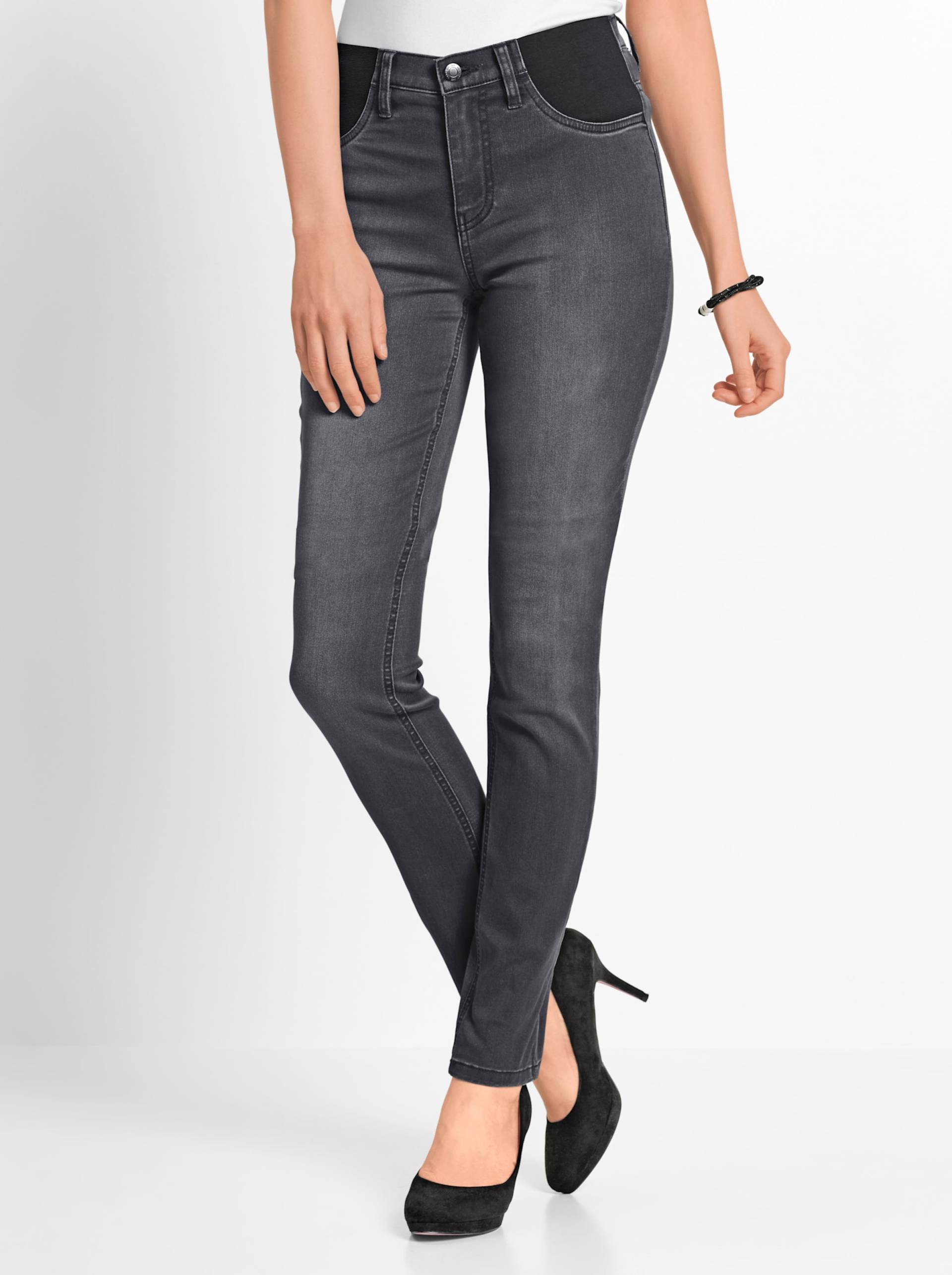 Jeans in anthrazit-denim von heine