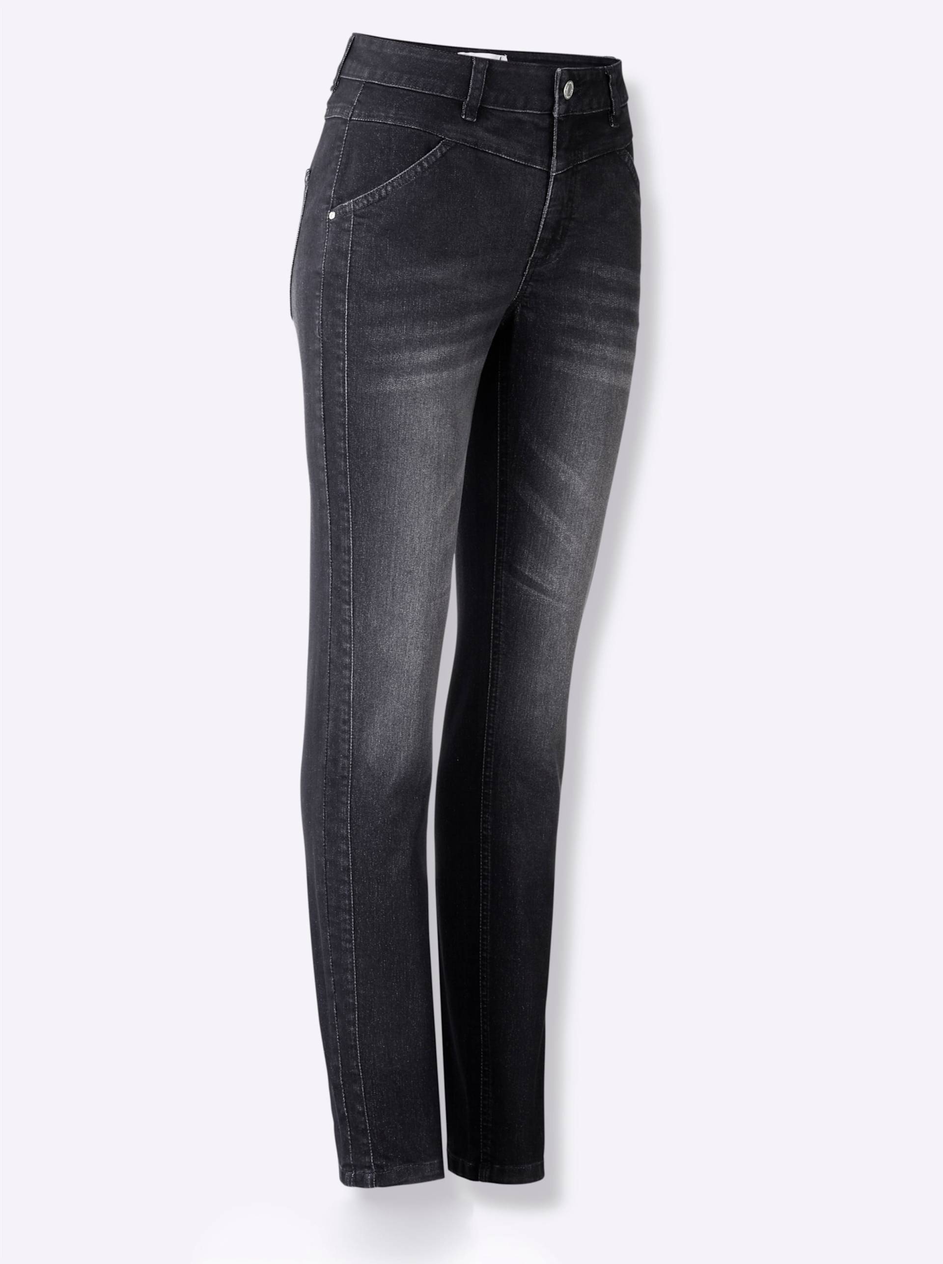 Jeans in black denim von heine