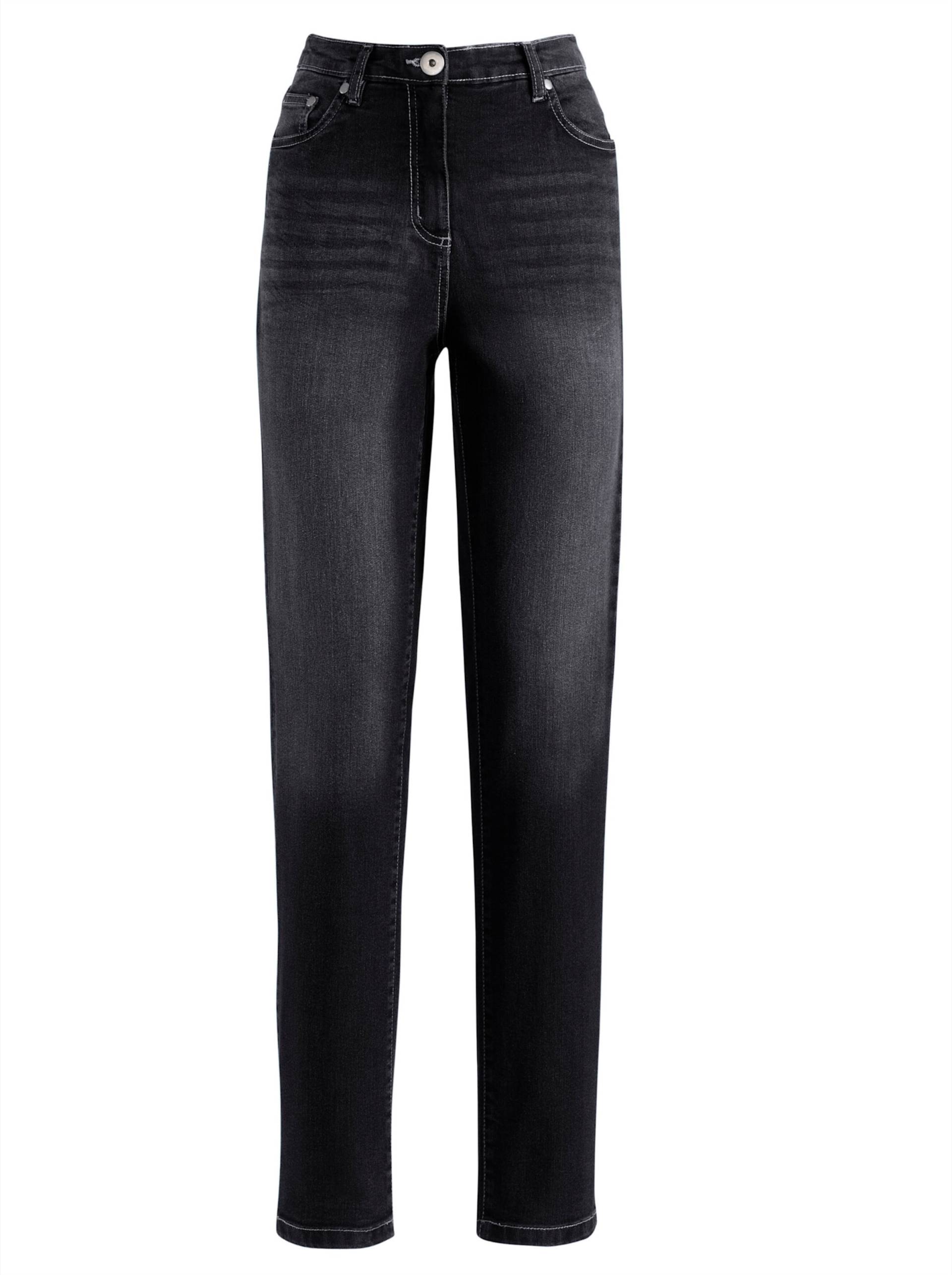 Stretch-Jeans in black-denim von heine