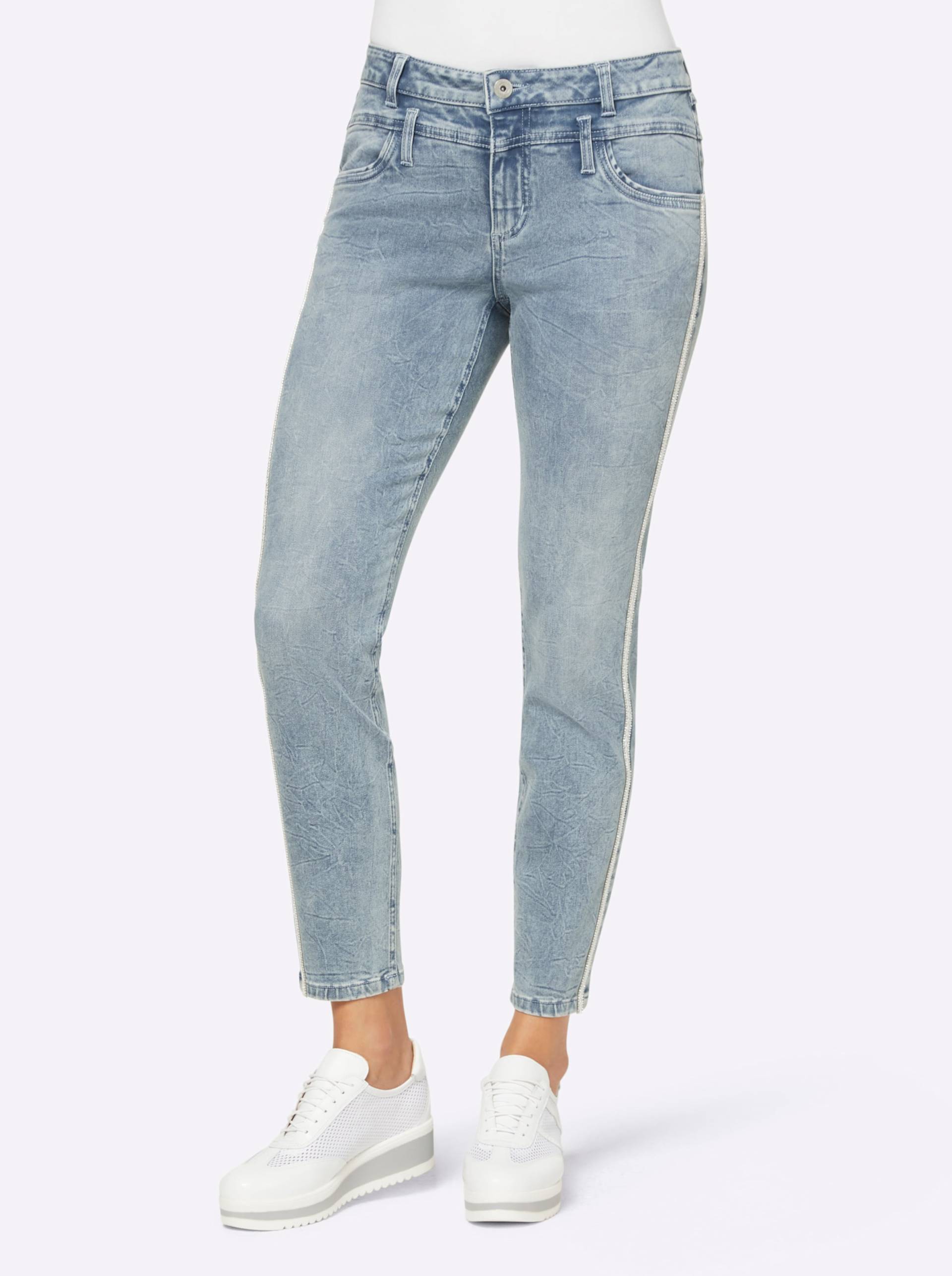 Jeans in blue-bleached von heine