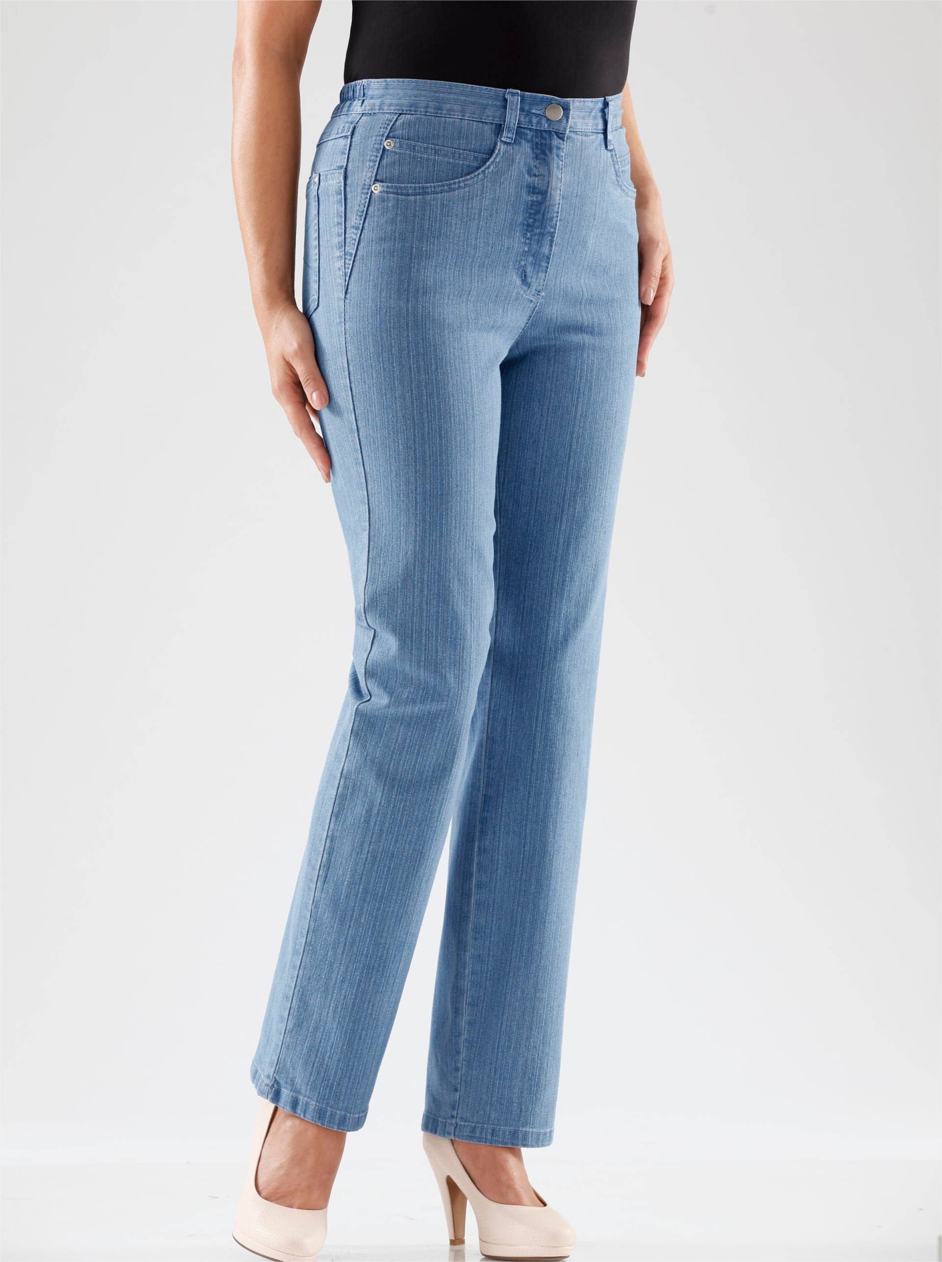 Jeans in blue-bleached von heine