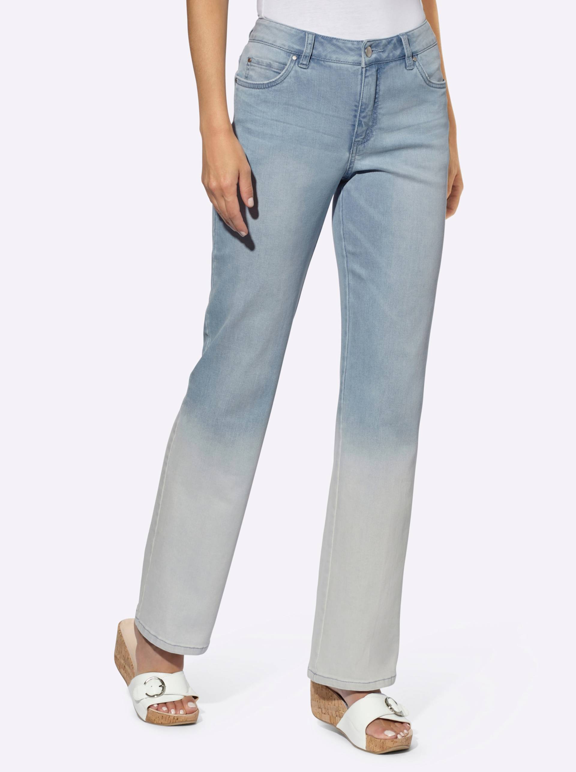 Jeans in blue-bleached von heine