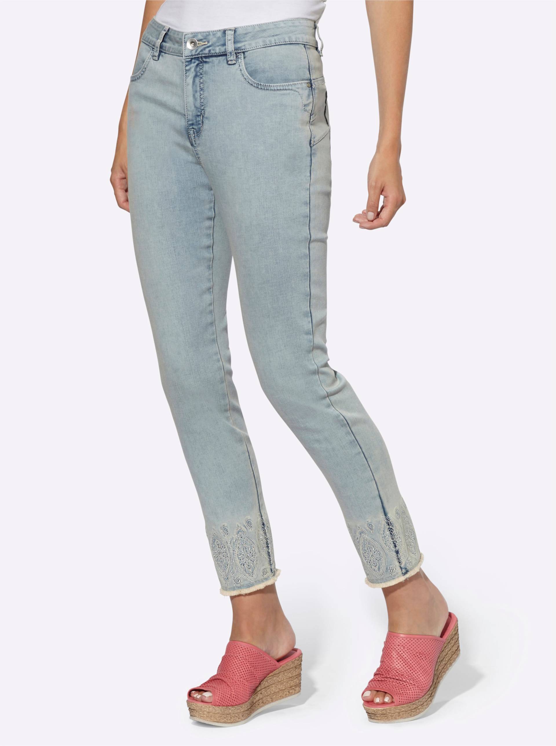 Jeans in blue-bleached von heine