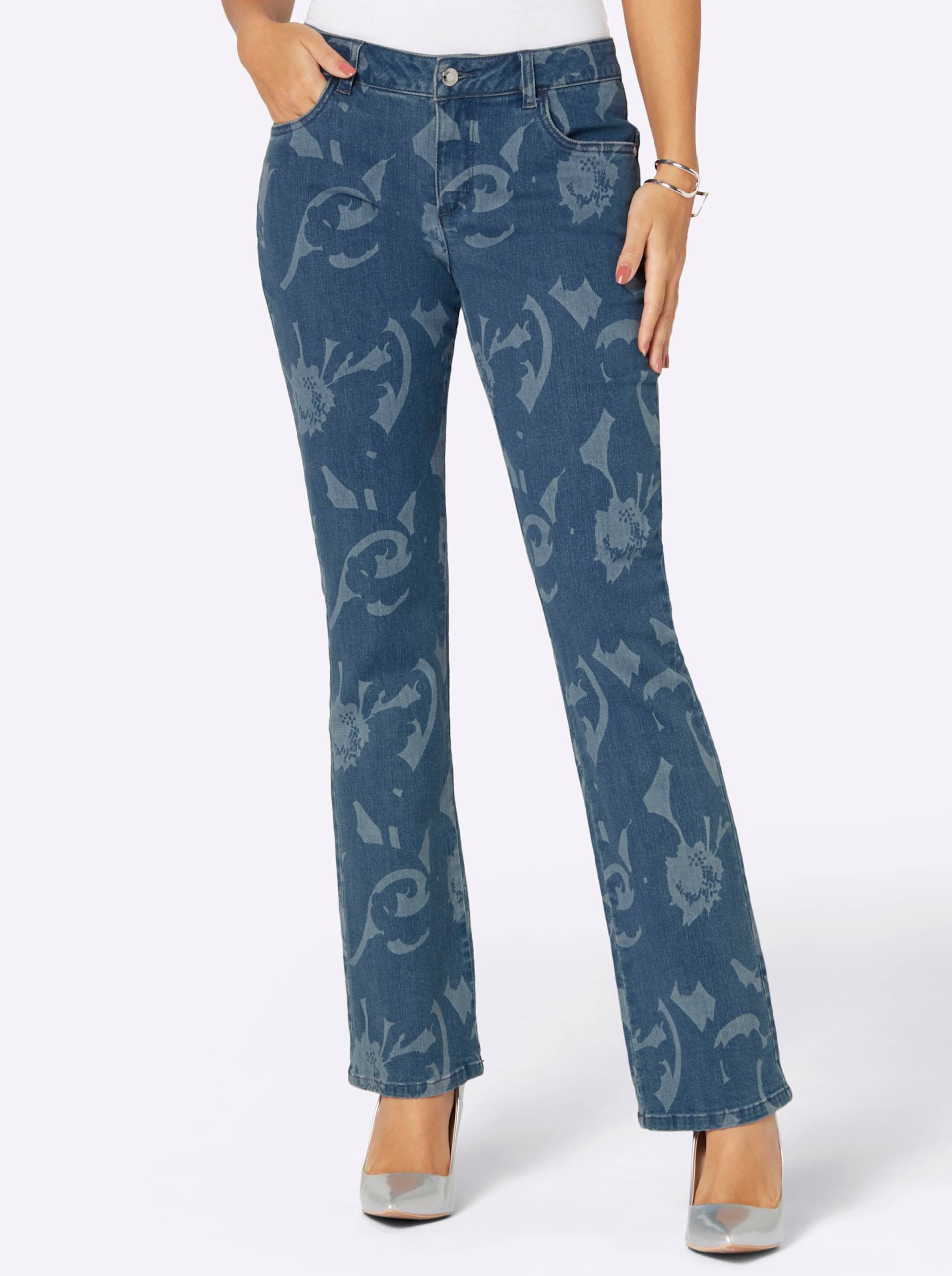 Jeans in blue-bleached von heine