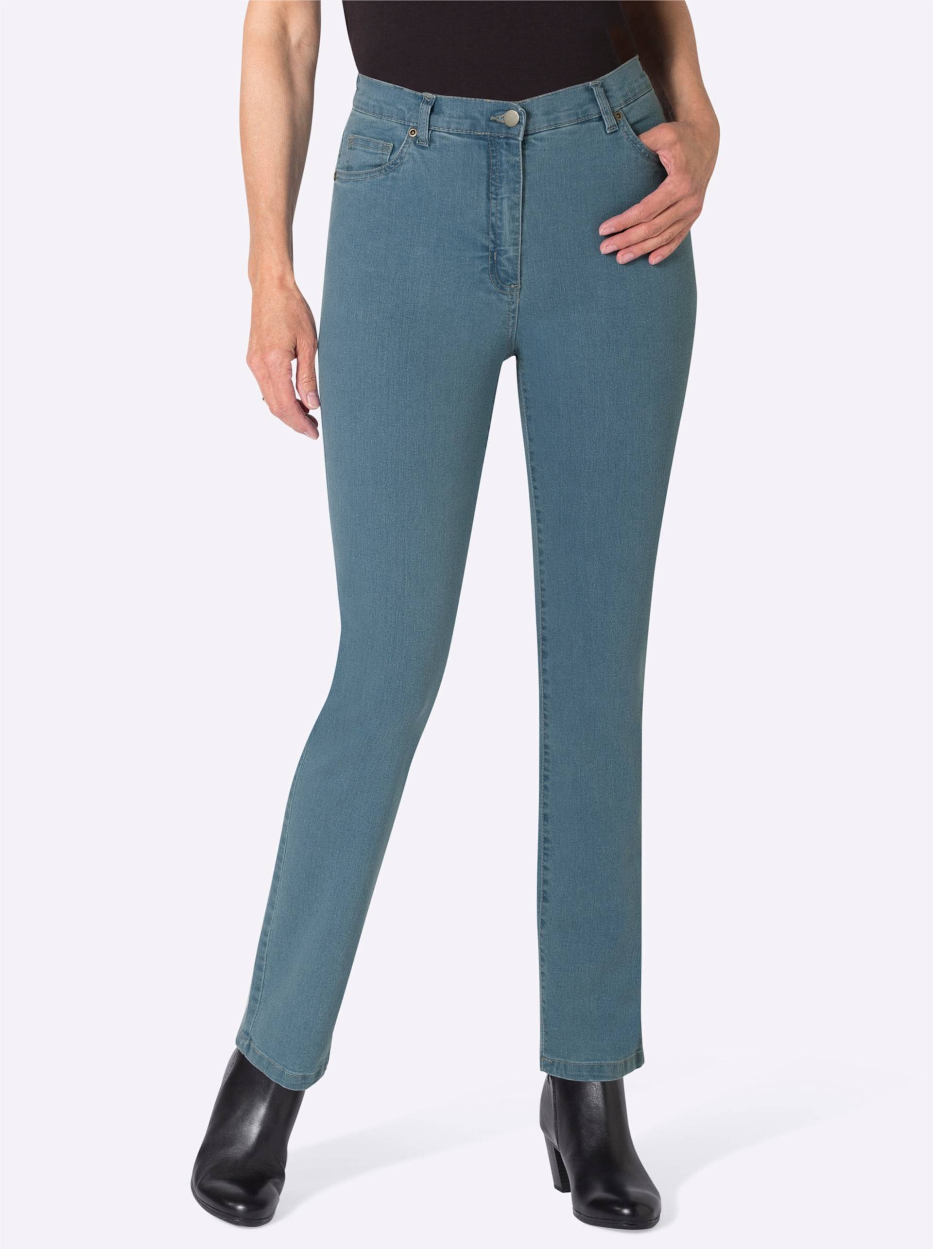 5-Pocket-Jeans in blue-bleached von heine