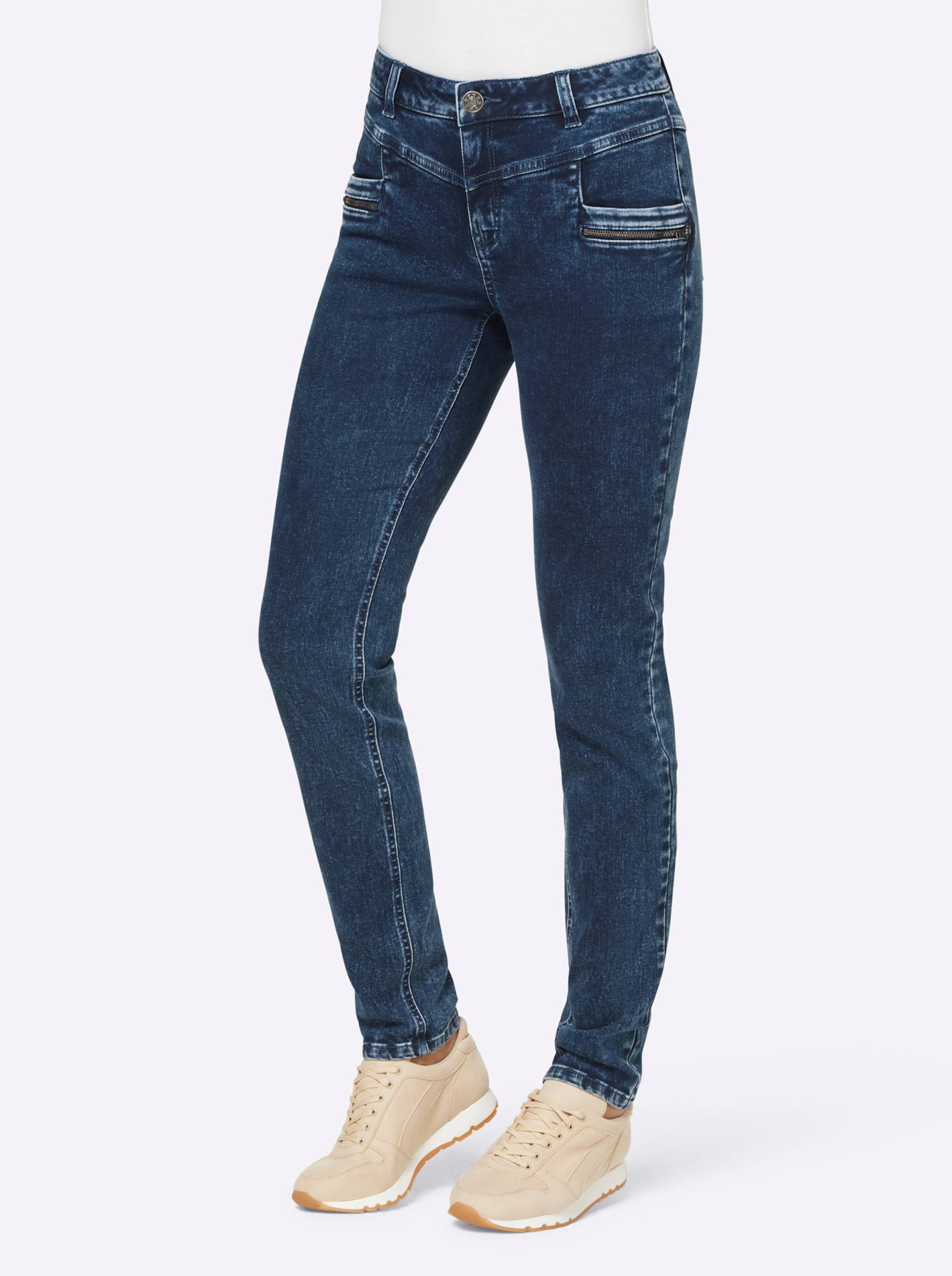 Jeans in blue-stone-washed von heine