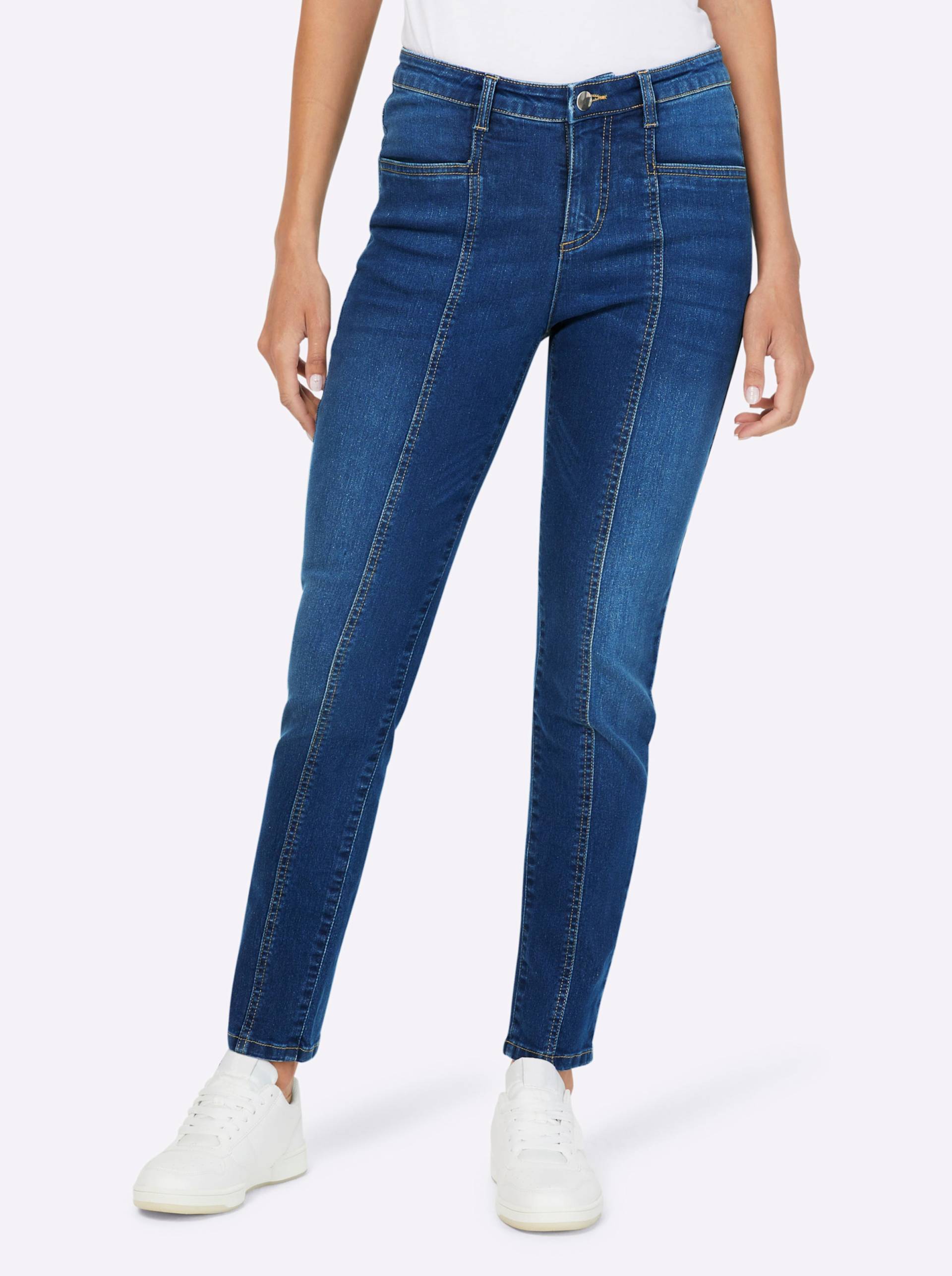 Jeans in blue-stone-washed von heine