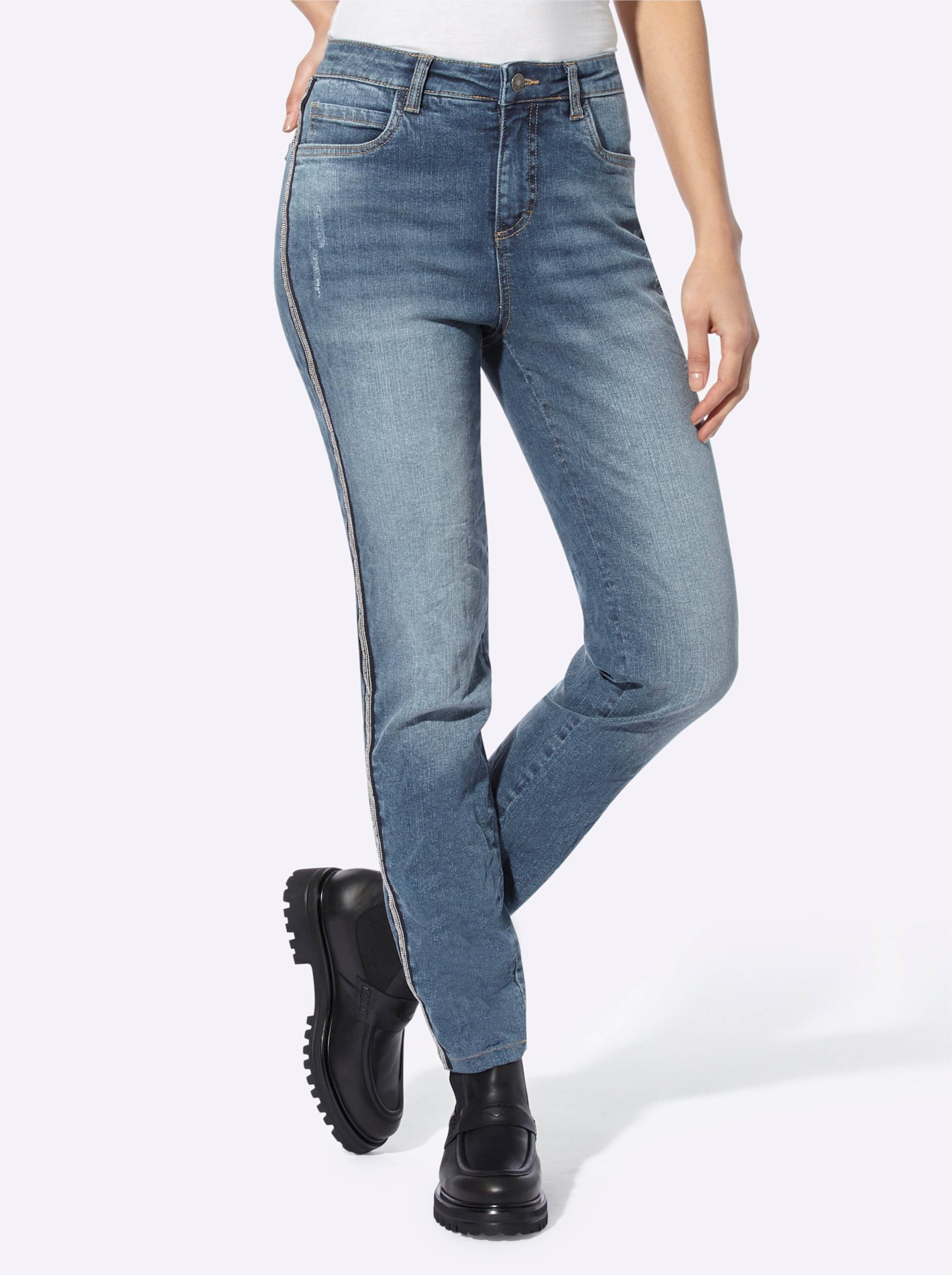 Jeans in blue-stone-washed von heine