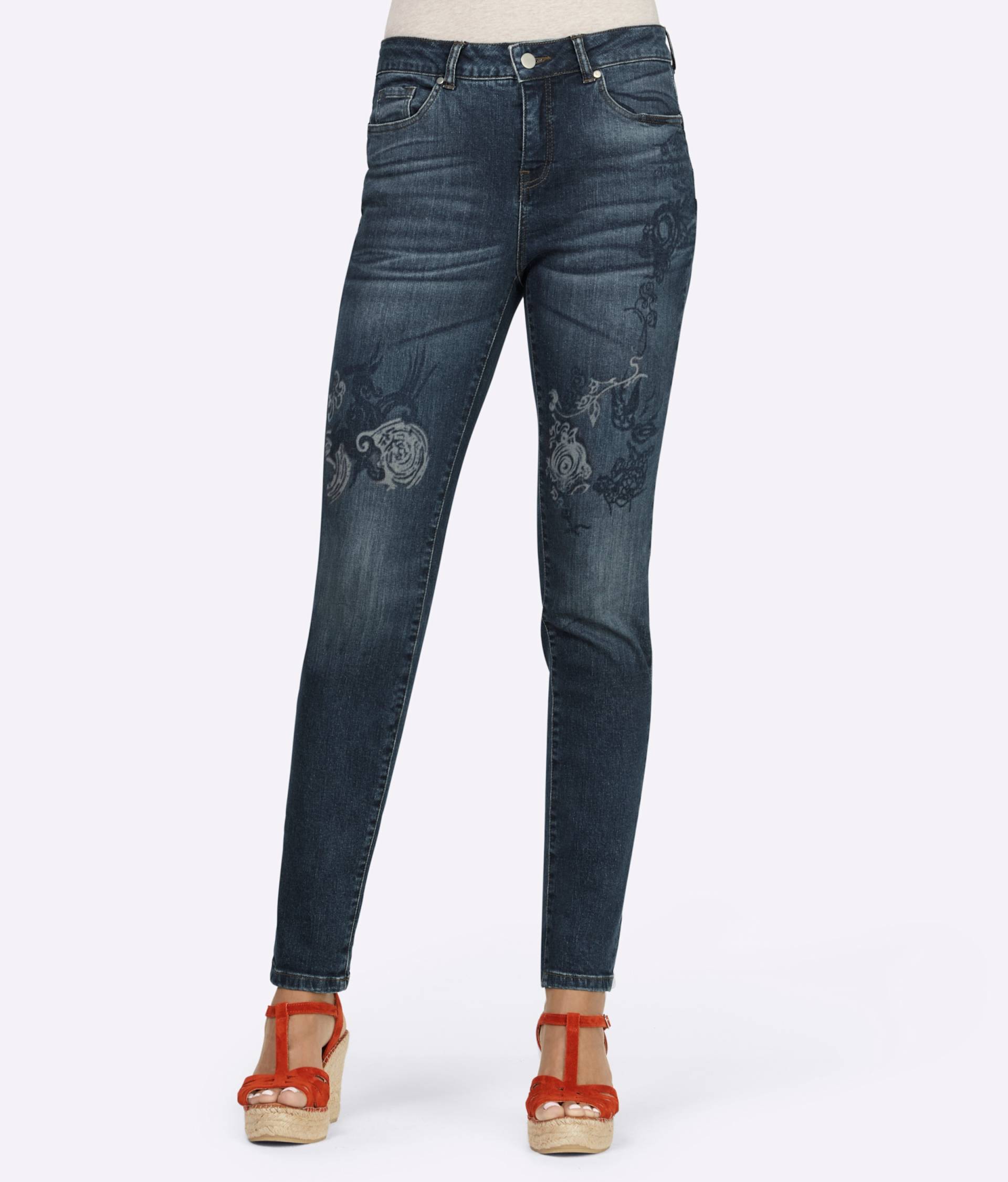 Jeans in blue-stone-washed von heine